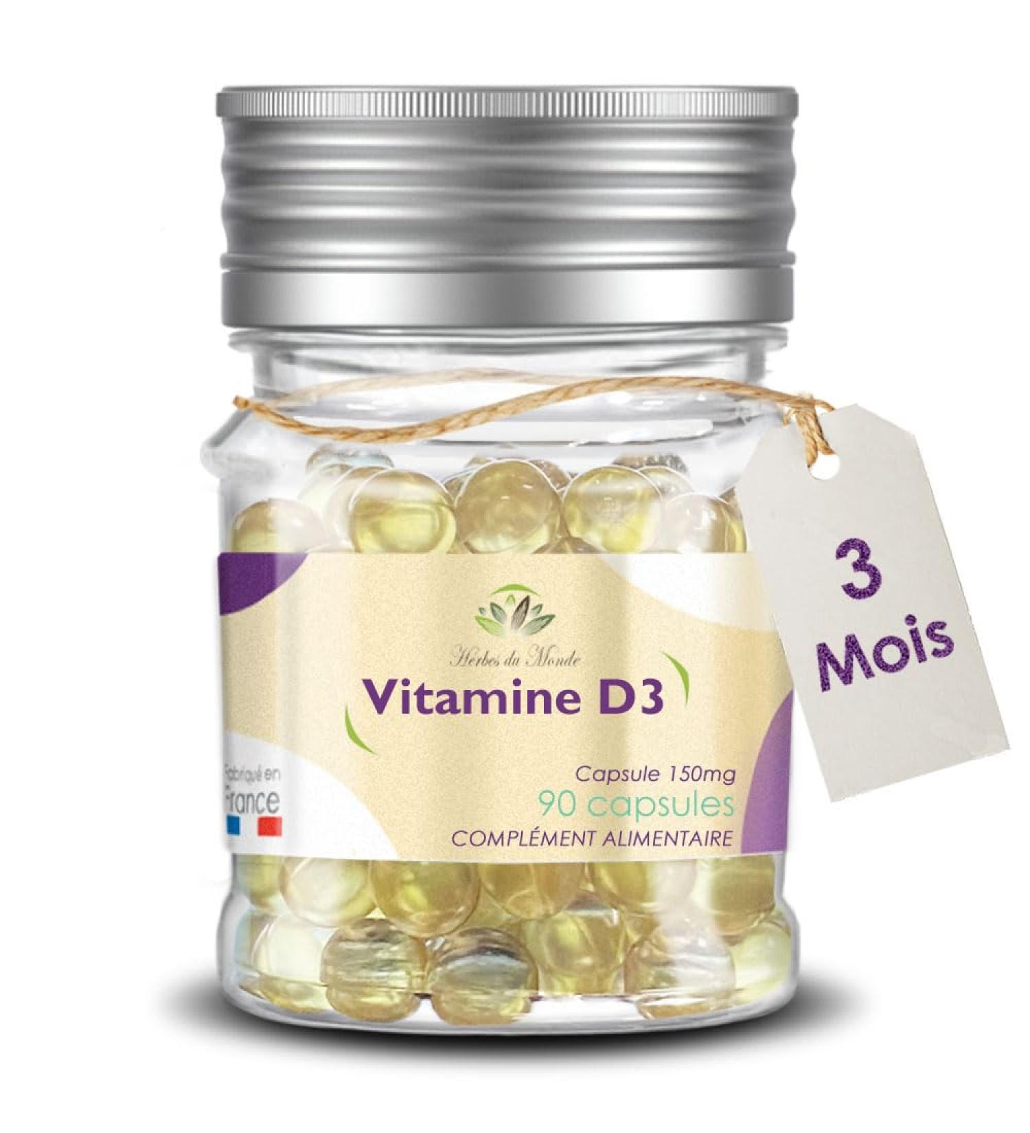 Herbes du Monde - Vitamine D3 Healthy - 90 G lules - Compl ment Alimentaire 100% Naturel - Soutien Immunitaire Sant Osseuse Absorption Calcium - nergie Bien- tre - 1 boite - Buy Online on GoSupps.com