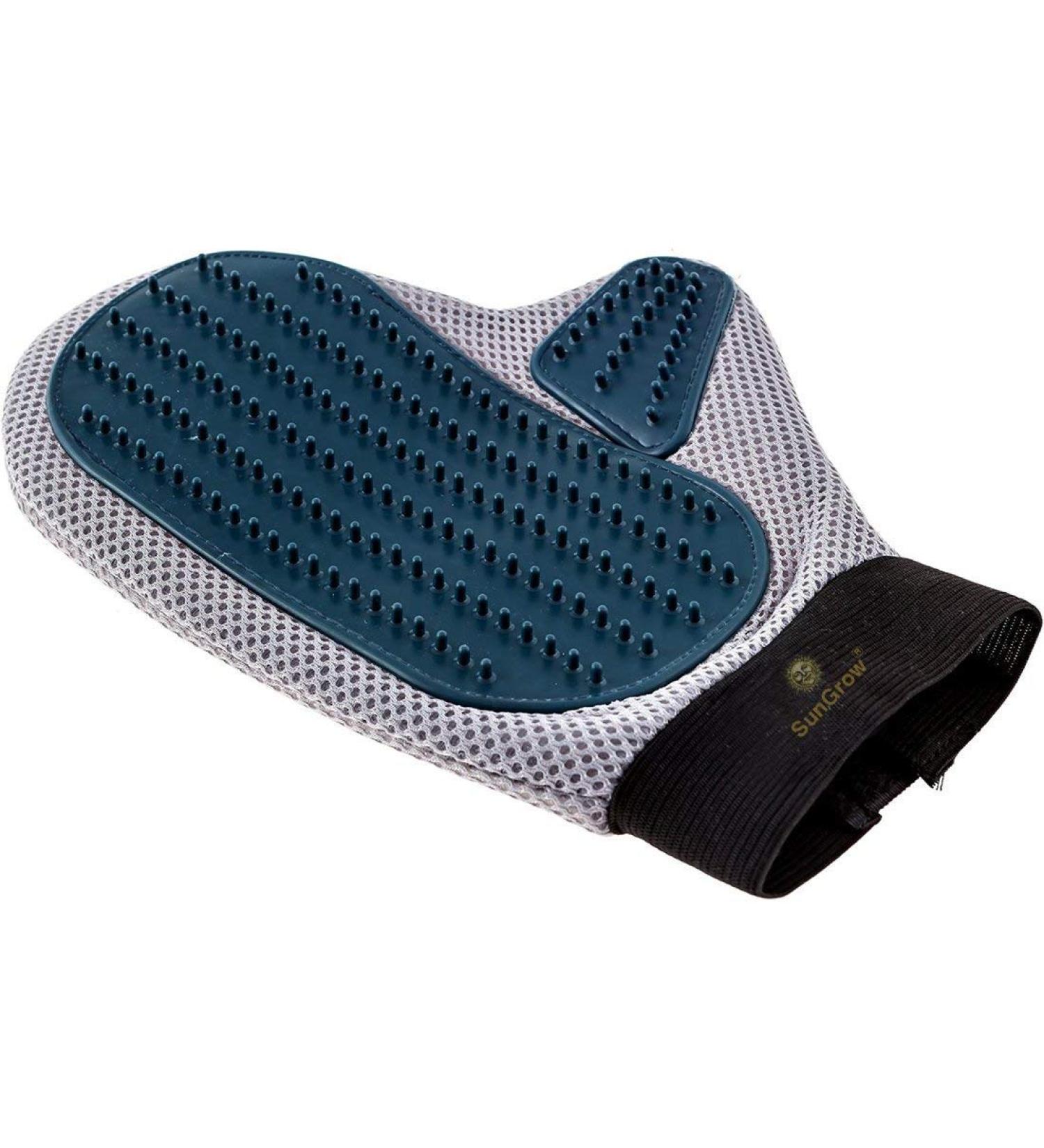 SunGrow Ferret & Cat Deshedding Glove Brush | Protects Hand from Hen Pecks | Ideal for Chicken Egg Collection | Adjustable Wrist Strap | Long & Short Fur - Buy Online on GoSupps.com