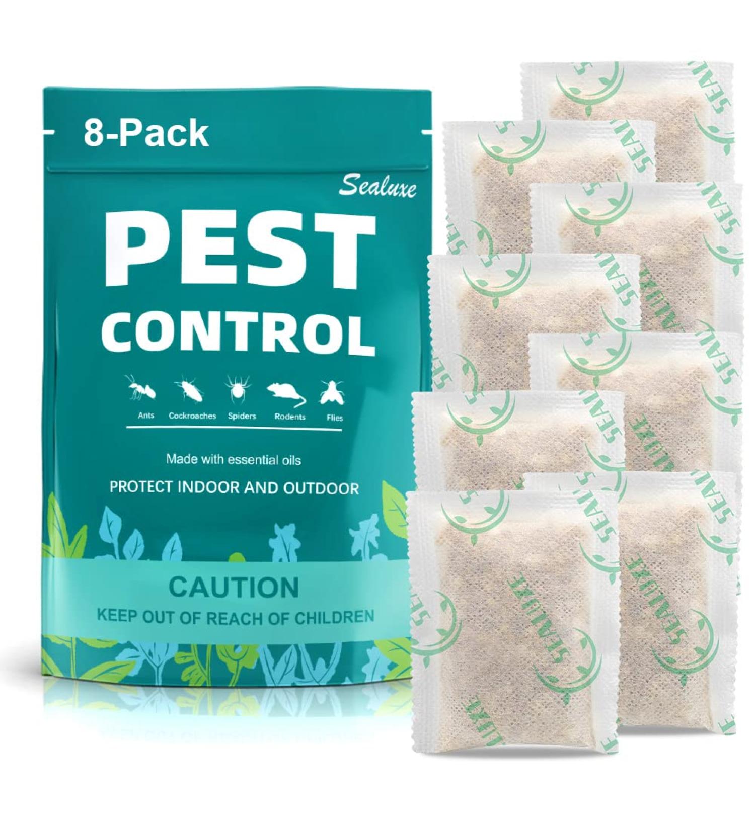 SEALUXE Pest Control Pouches - Natural Repellent for Rodents, Ants, Spiders, and More | 8 Packs/Bag - Buy Online on GoSupps.com