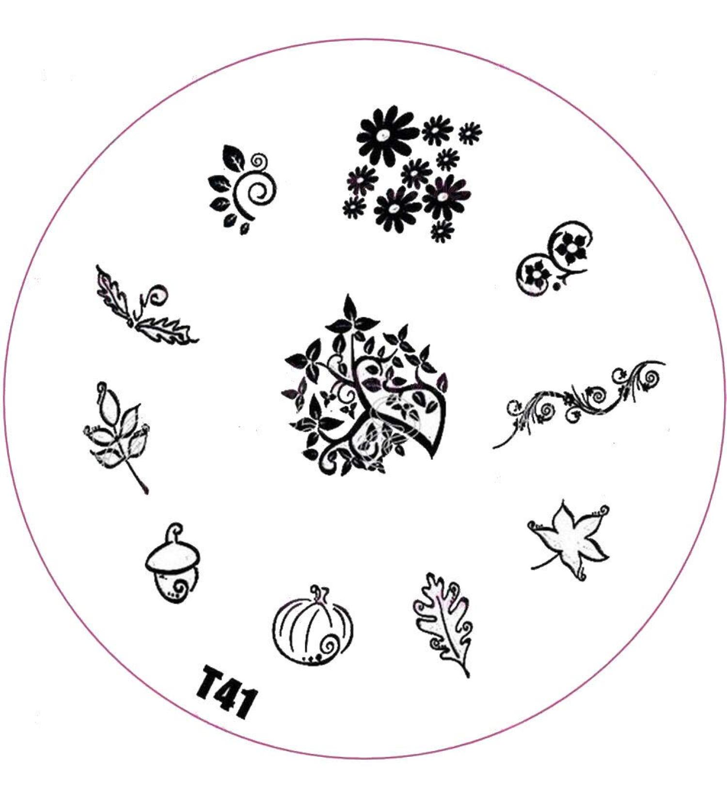 ++SPECIAL ITEM++ Stamping stencil T-Series: T41 Pumpkin Maple Autumn Autumn Leaves