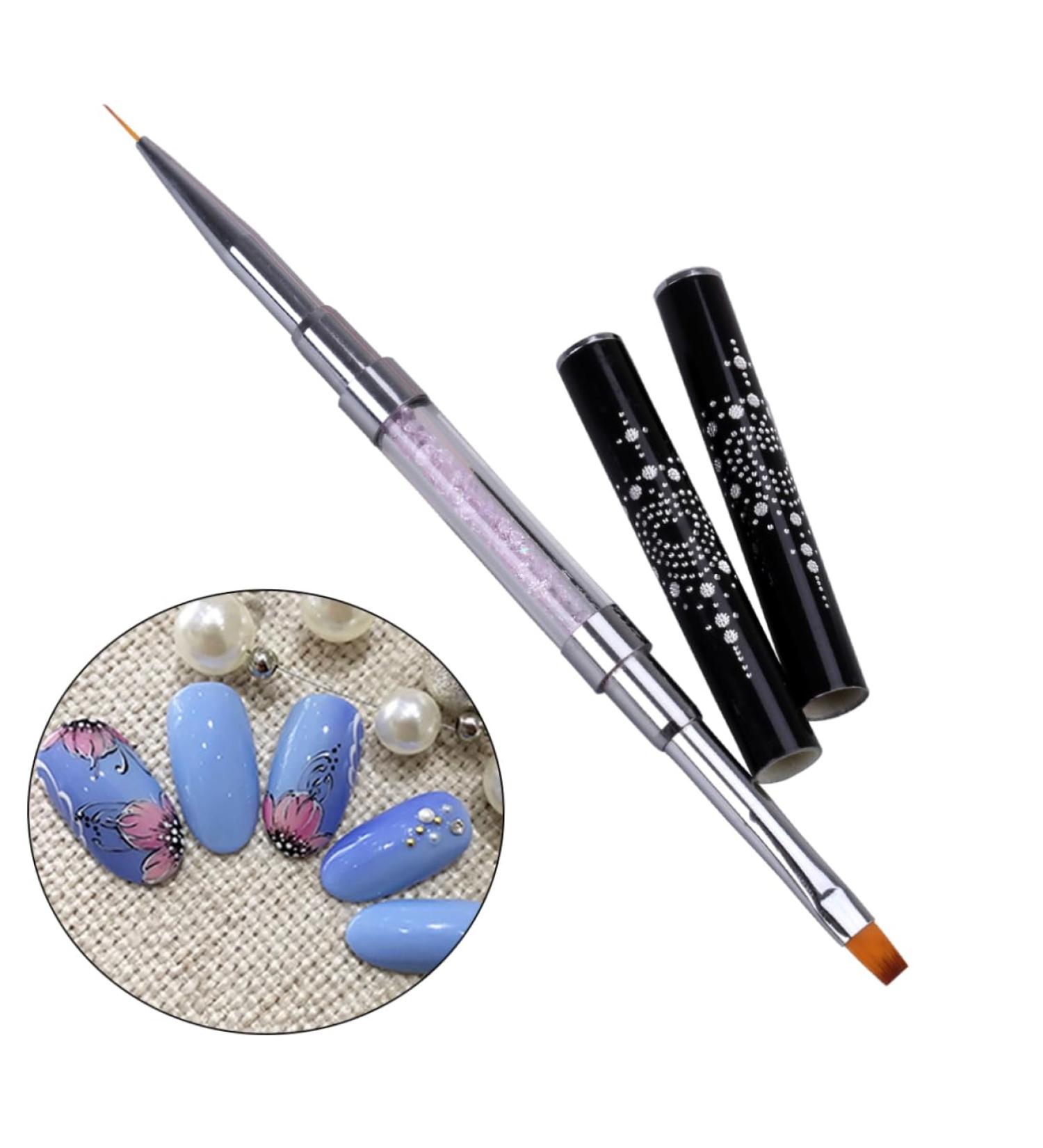 minkissy Manicure Tools Professional Nail Art Tools Nail Art Liner Brush Nail Polish Liner Diy Nail Tool Nail Art Liner Pen Nail Art Brush Pen Manicure Tool Dual Purpose Pen Both Ends - Buy Online on GoSupps.com