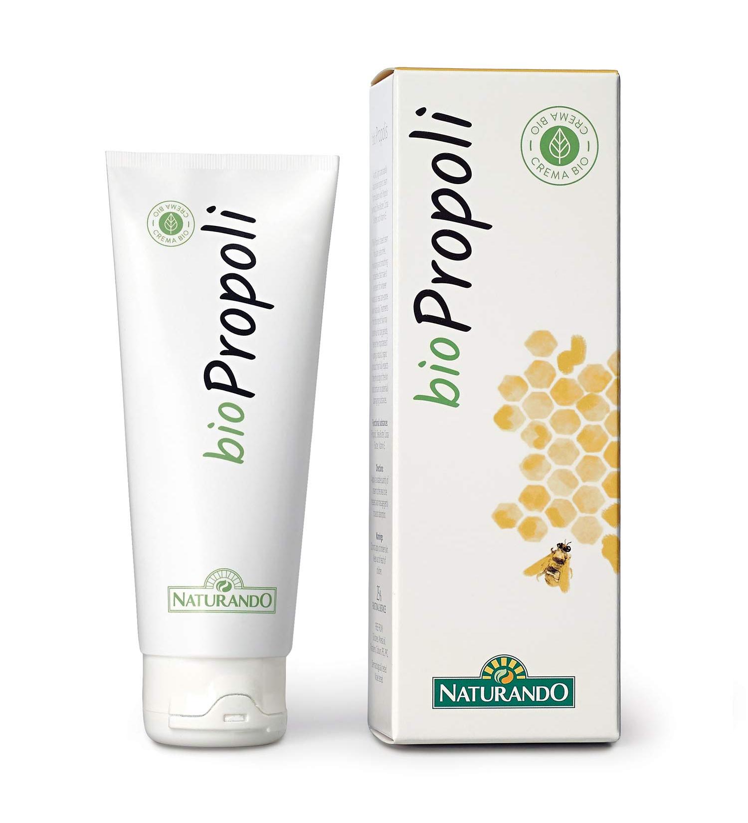 NATURANDO Biocream Propoli 75 ml Organic Wound Healing and Disinfectant Cream Against Acne Skin Rashes Sunburn Wounds - Buy Online on GoSupps.com