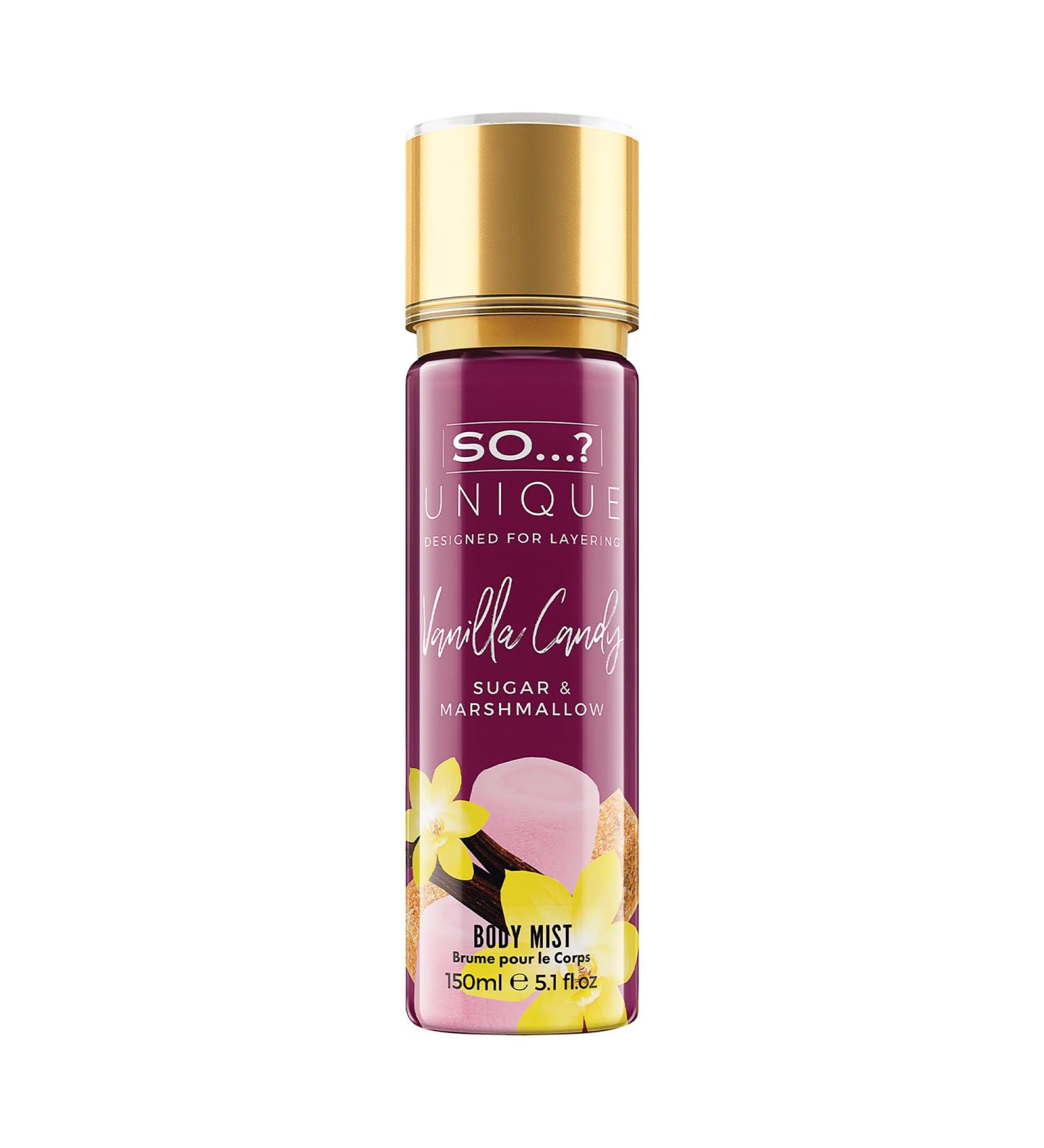 So... Unique Vanilla Candy Body Mist - Delightful Perfume for Women - Sweet Fruity Vanilla Perfume with Peach and Rose - Gifts for Women - 5.1 oz 5.1 Fl Oz (Pack of 1) Vanilla Candy - Buy Online on GoSupps.com