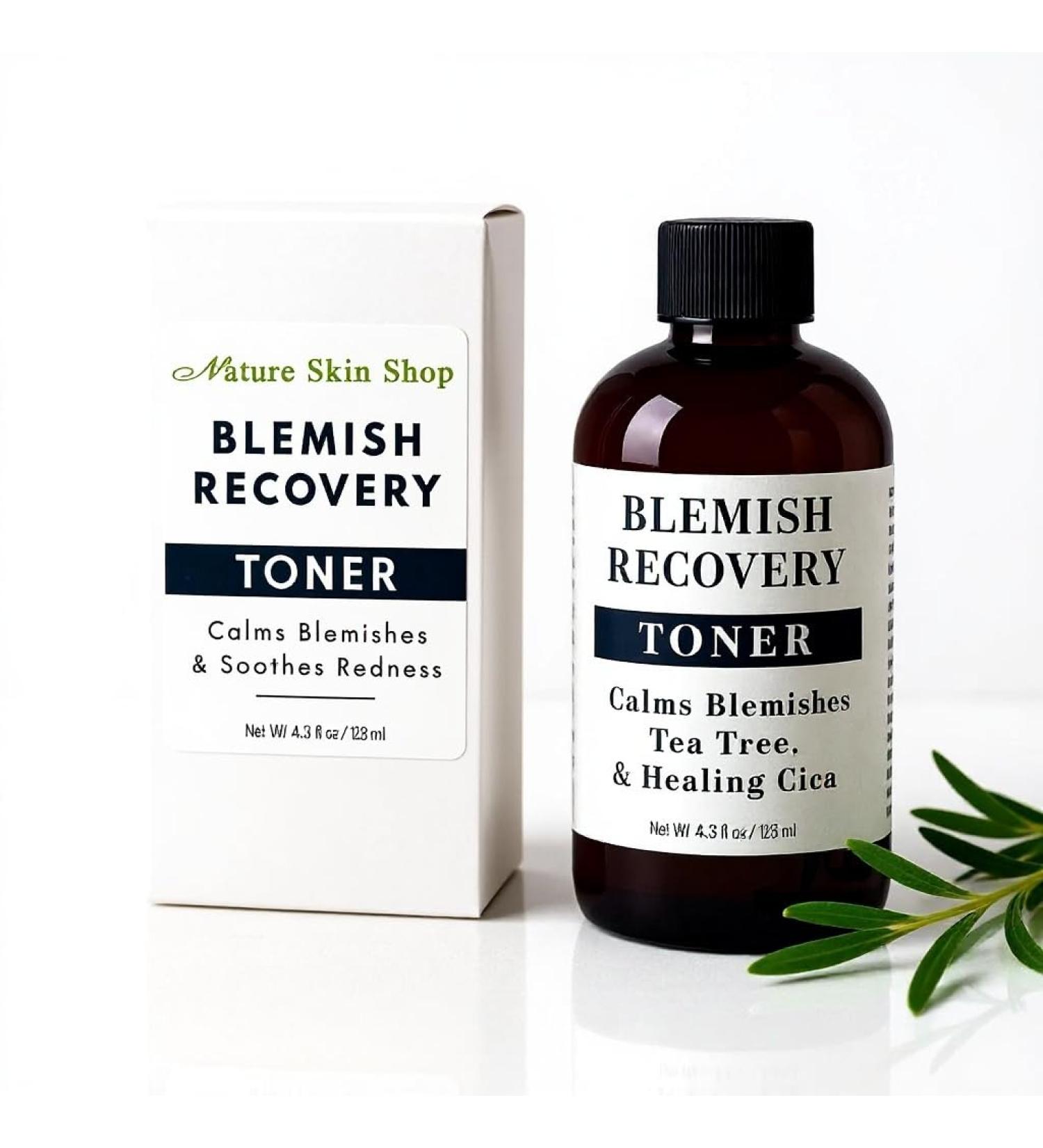 Nature Skin Shop Blemish Recovery Toner with Tea Tree & CICA - 4.5 Ounces - Facial Tonic for Acne Prone Oily & Sensitive Skin - Calms Redness & Soothes Post-Blemish Irritation - Alcohol-Free - Buy Online on GoSupps.com