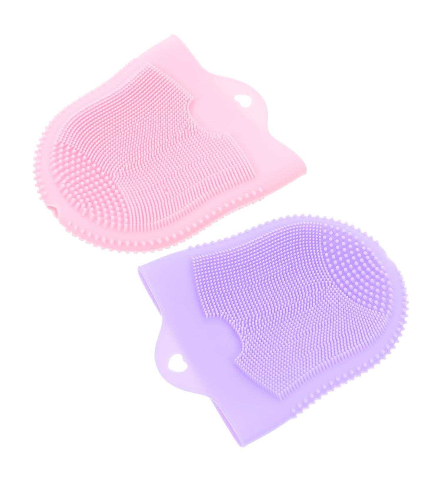 OHPHCALL 2Pcs silicone scrubber for face detergent care brush washbasin cleasing milk massage household silicone cleaning brush silicone exfoliating pad blackhead scrubber tool - Buy Online on GoSupps.com