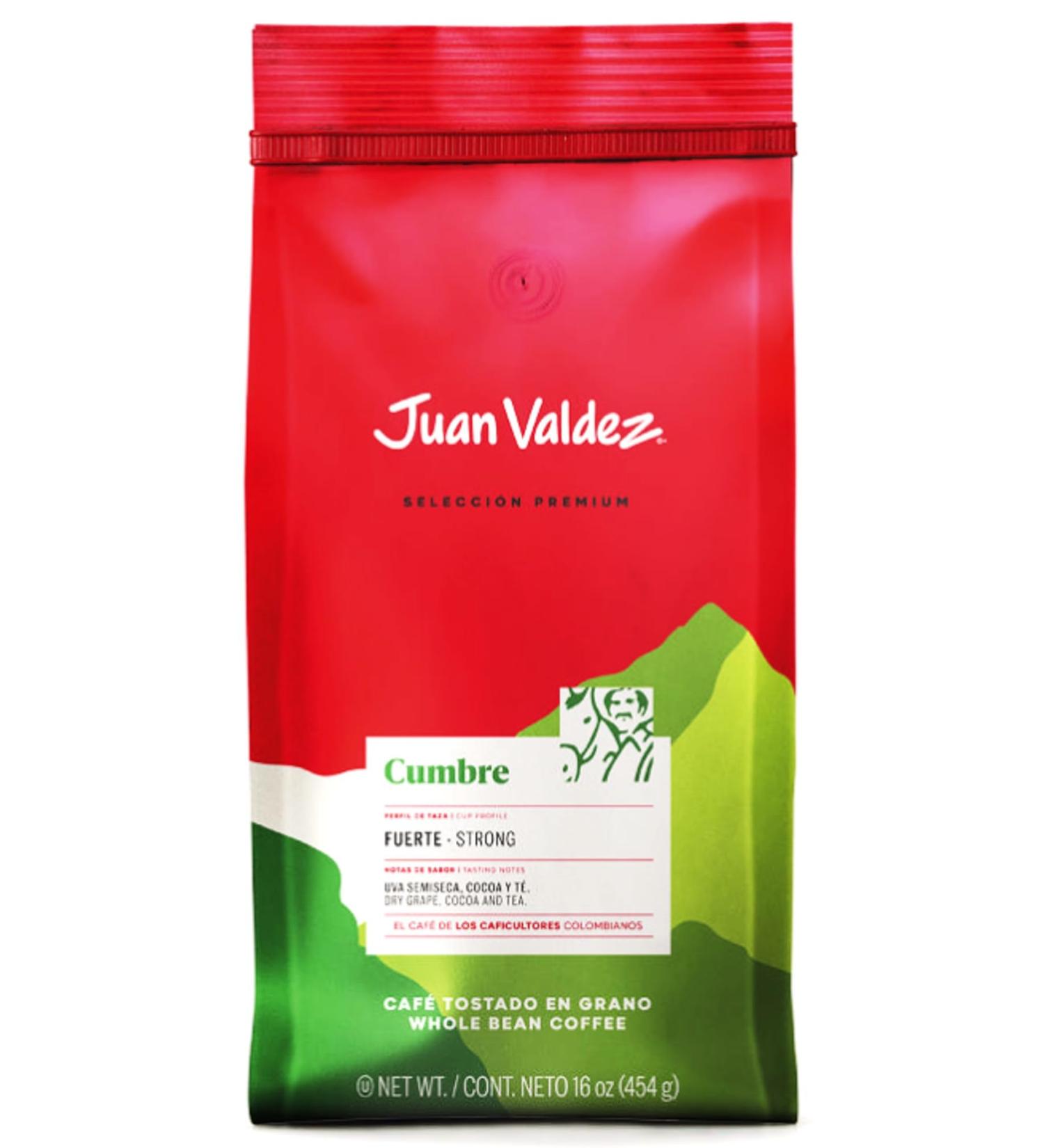 Juan Valdez Cumbre Colombian Premium Coffee | Whole bean | Strong body | 16 oz (454 g) - Buy Online on GoSupps.com