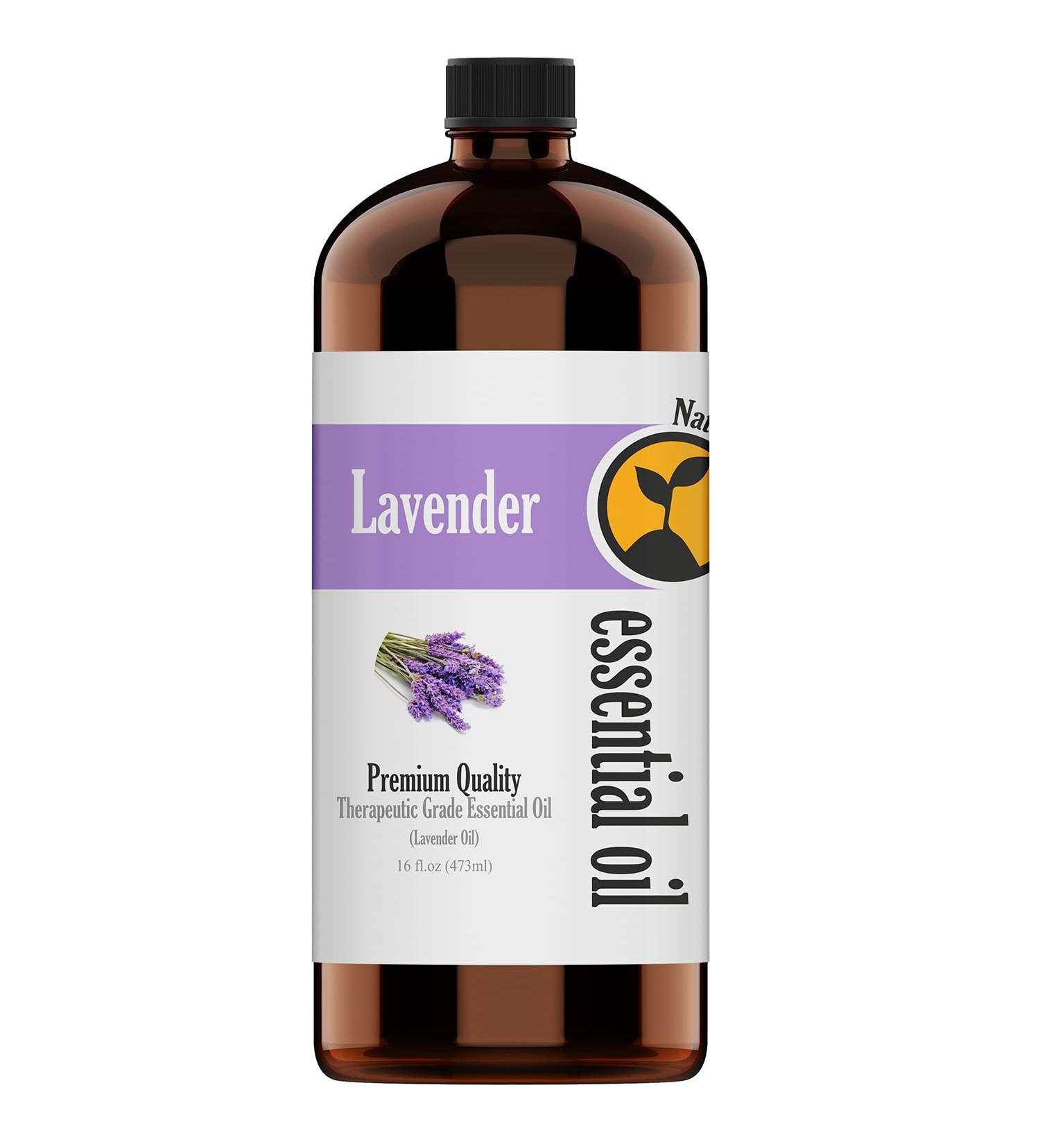 16oz Bulk Size Lavender Essential Oil - Therapeutic Grade, 16 Fl Oz Bottle, 1 Pound - Pack of 1 - Buy Online on GoSupps.com