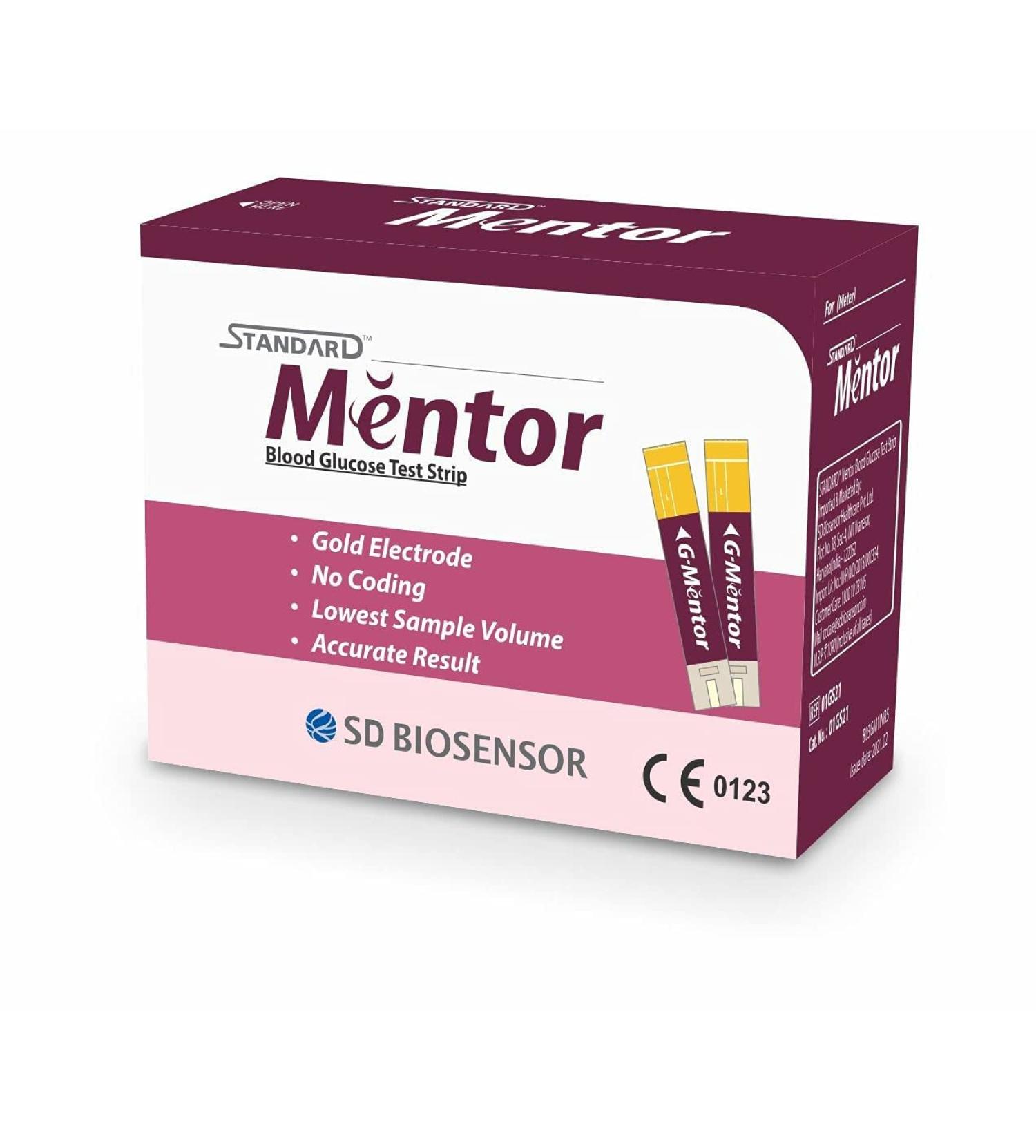 Standard Mentor Blood Glucose Monitoring System 50 Strips - Accurate Diabetes Test Kit - Buy Online on GoSupps.com