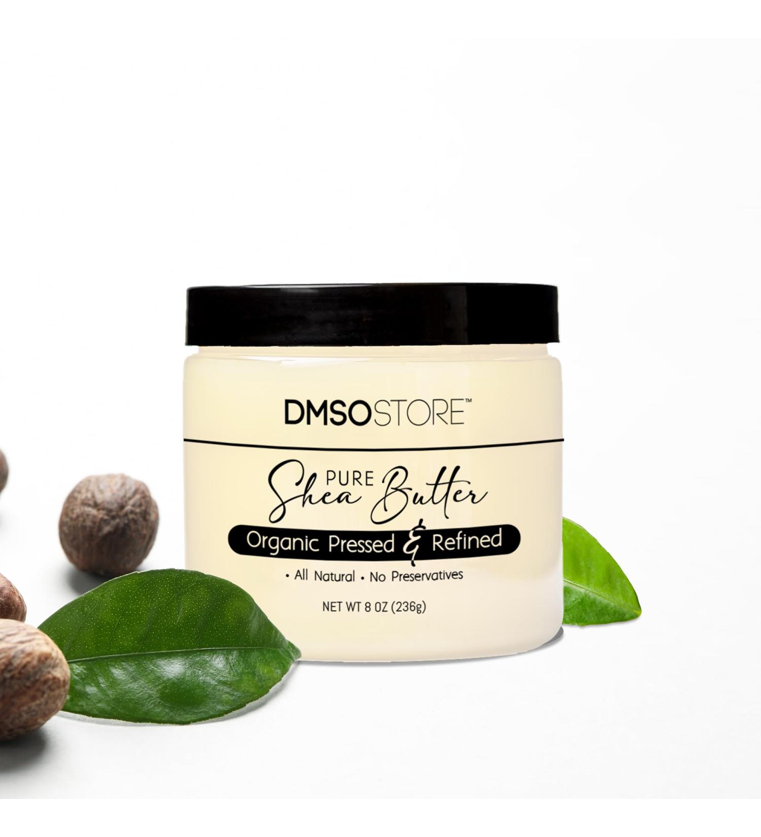 DMSOSTORE Refined Shea Butter Unscented 8 oz 100% Pure African Shea Butter for Hair & Dry Skin Deep Moisturizer for Face & Body DIY Whipped Body Butter Soap & Lip Balm - Buy Online on GoSupps.com