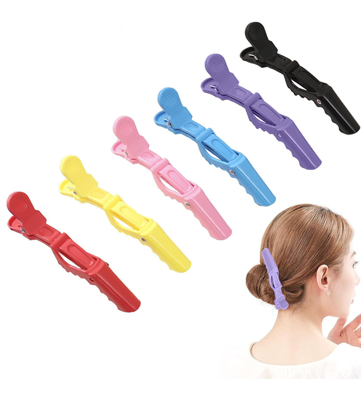 Hair Clip Crocodile Hair Clips No Crease Hair Clamp Sectioning Clamp with Nonslip Grip Wide Teeth Hair Barrette for Salon Home Use Women and Girls (Six colors) - Buy Online on GoSupps.com