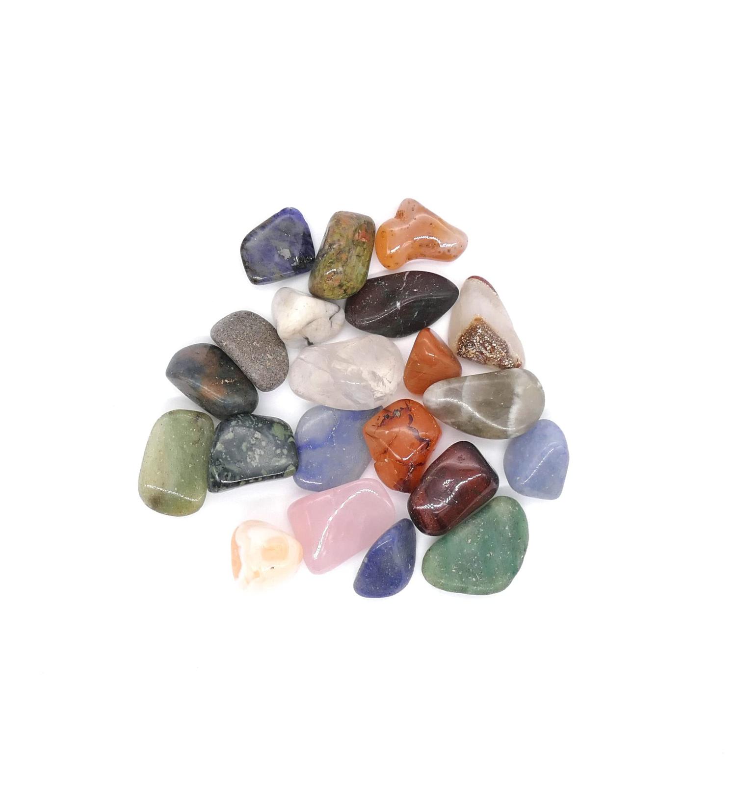 Polished Tumblestone Gemstones Pocket Reiki Chakra Mineral Rocks 100g Pack (18 to 21 Stones) Size: Medium Mix 15mm to 25mm Mixed Stones Medium Mix 15mm - 25mm - Buy Online on GoSupps.com