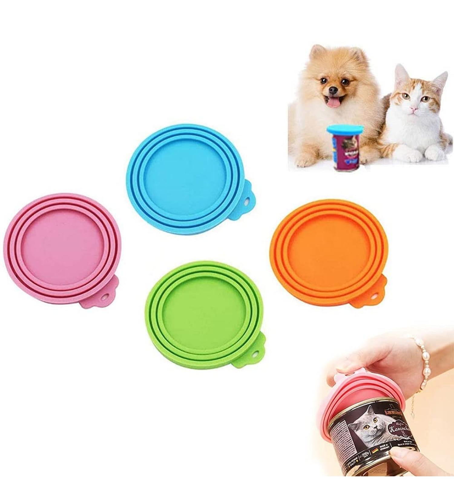 Pet Food Can Covers Lids Universal Silicone Cat Dog Food Tin Covers Lids 1 Fit 3 Standard Size Reusable Sealed Lids for Pet Food Storage BPA Free Dishwasher Safe (Pack of 4) - Buy Online on GoSupps.com