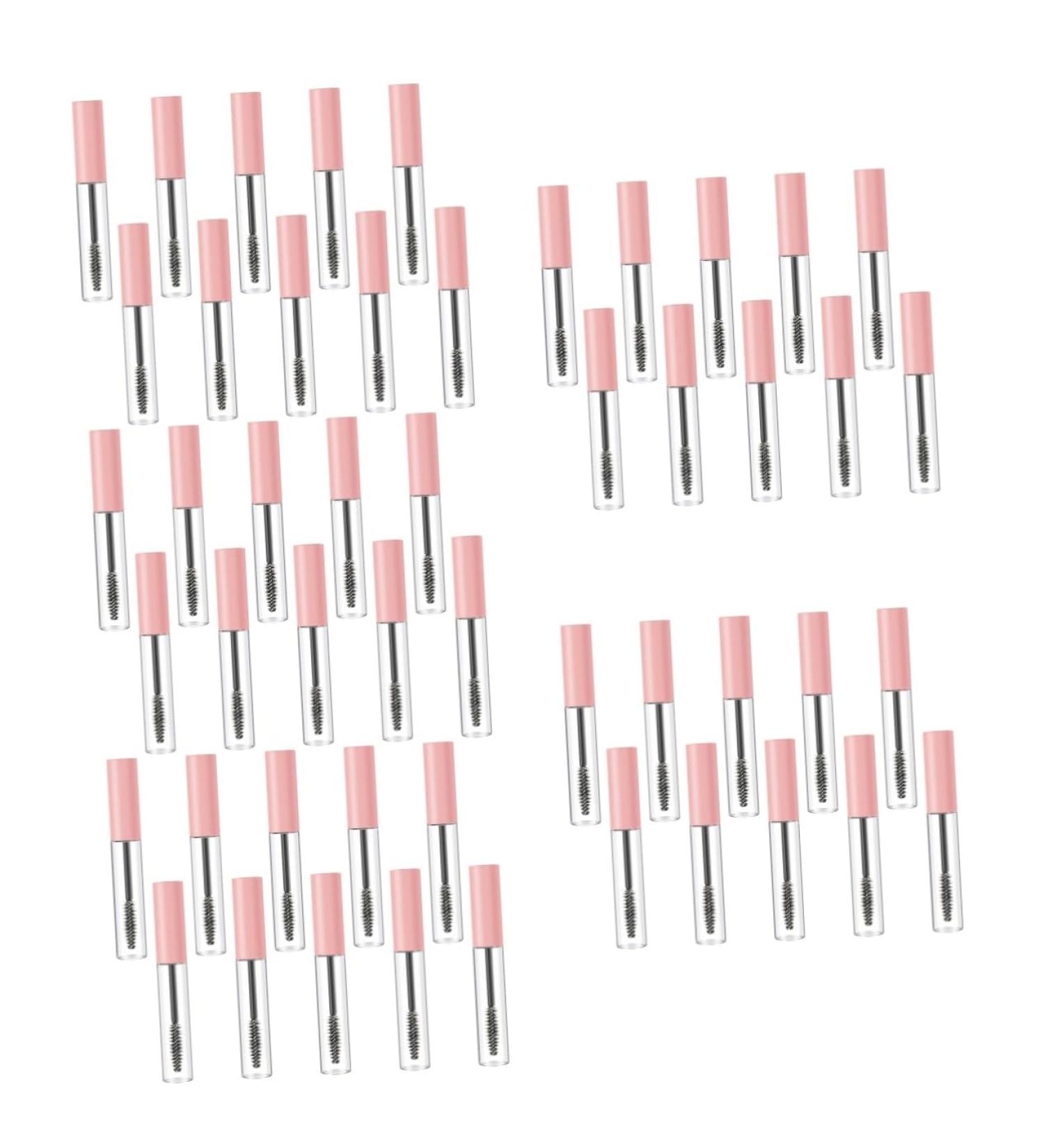 FOYTOKI 50 Pcs Mascara Empty Tube Lash Containers Mini Empty Mascara Tube and Wand Mini Mascara Plastic Pink - Buy Online on GoSupps.com