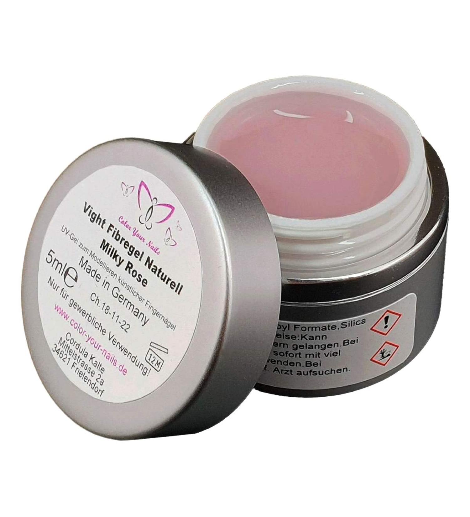 Vight Fibregel Natural Milky Rose - High-Quality Fiberglass Gel Medium Viscosity (5ml) for Easy Application - International Shipping - Buy Online on GoSupps.com