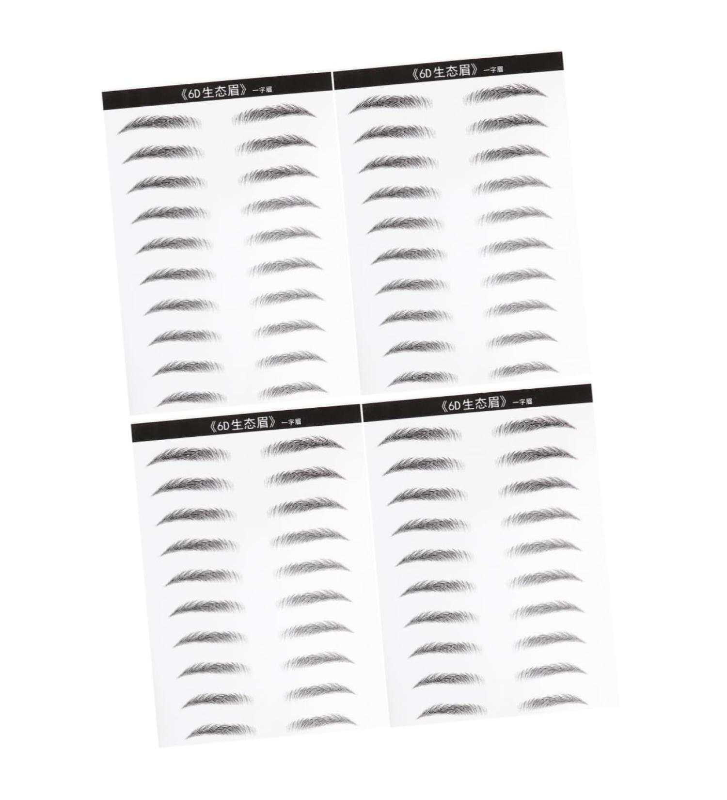 FOMIYES 4 Sheets Pairs Black Eyebrows Stick-on Brows Eyebrow Makeup Tools Eyebrow Stickers 3d Disposable - Buy Online on GoSupps.com