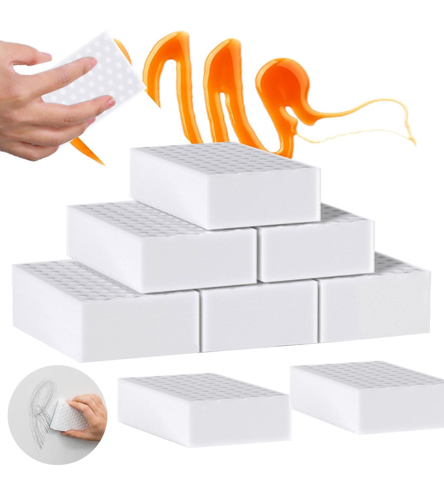 8 Pack Magic Eraser Sponge - Dirt Remover for Kitchen Walls & Household Cleaning | 11x7x2cm | Starch Cleaning Sponge - Buy Online on GoSupps.com