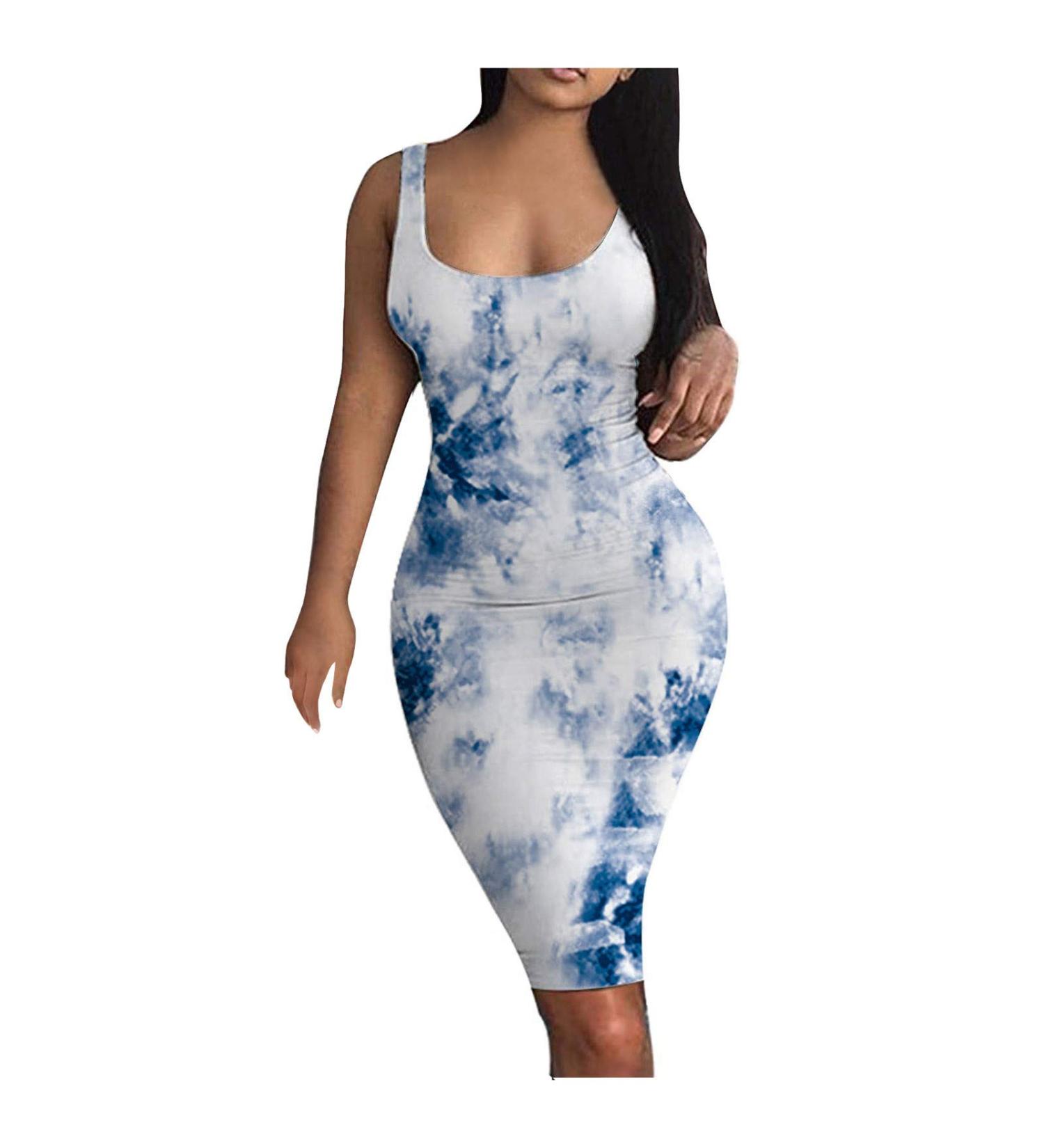 Ronony Summer Dress - Elegant Sexy Bodycon Evening Dress for Ladies | Dark Blue Party Dress - Buy Online on GoSupps.com