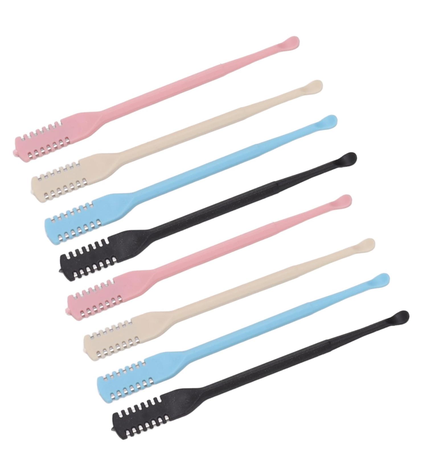 Kikumi 8pcs Double Head Nose Hair Knife Ear Pick Manual Safety Nose Hair Trimmer Ear Scoop - Buy Online on GoSupps.com