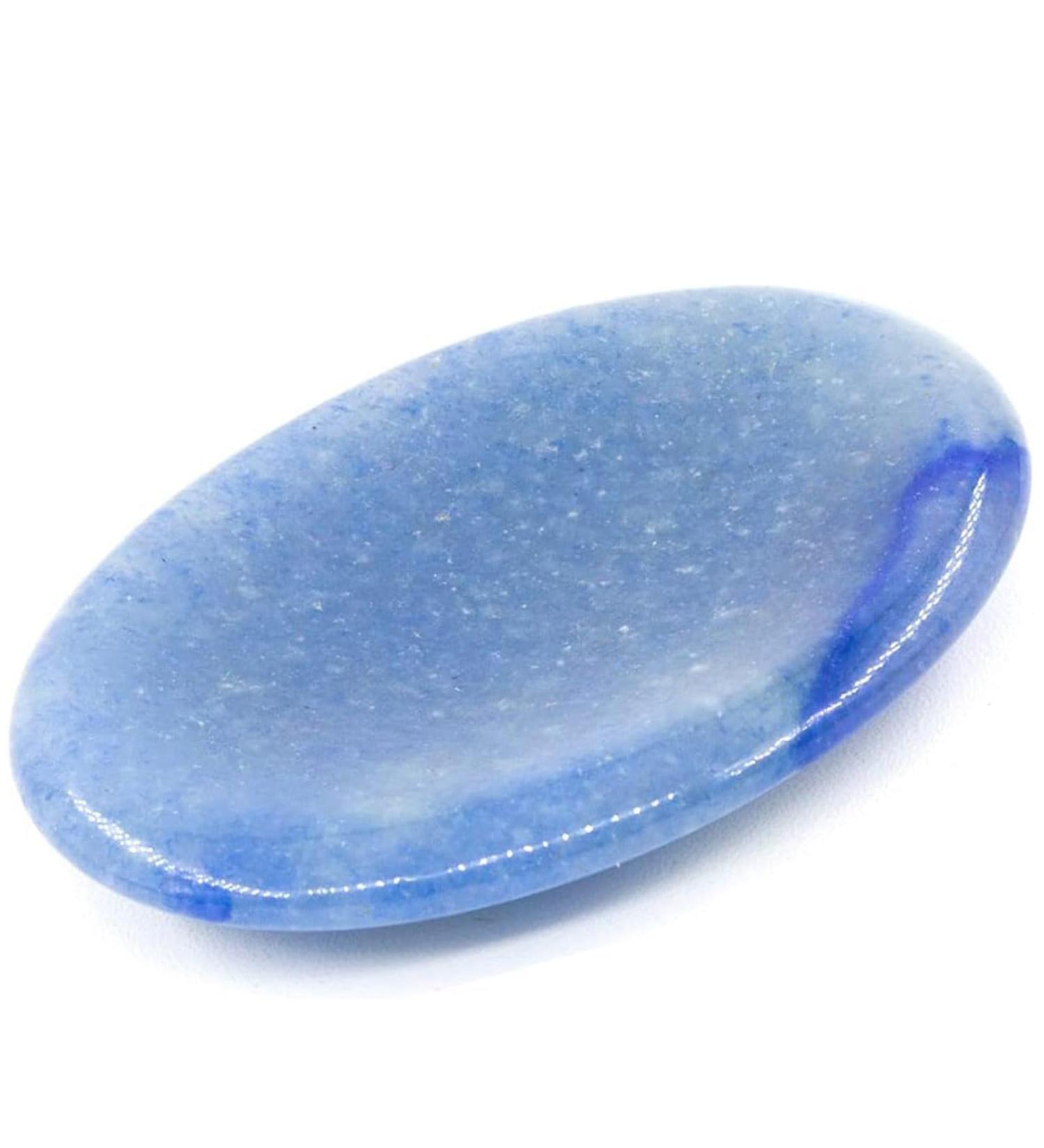 Natural Amethyst Carved Thumb Worry Stone Healing Crystal Pocket Palm Stone Worry Stone 1PC - Buy Online on GoSupps.com