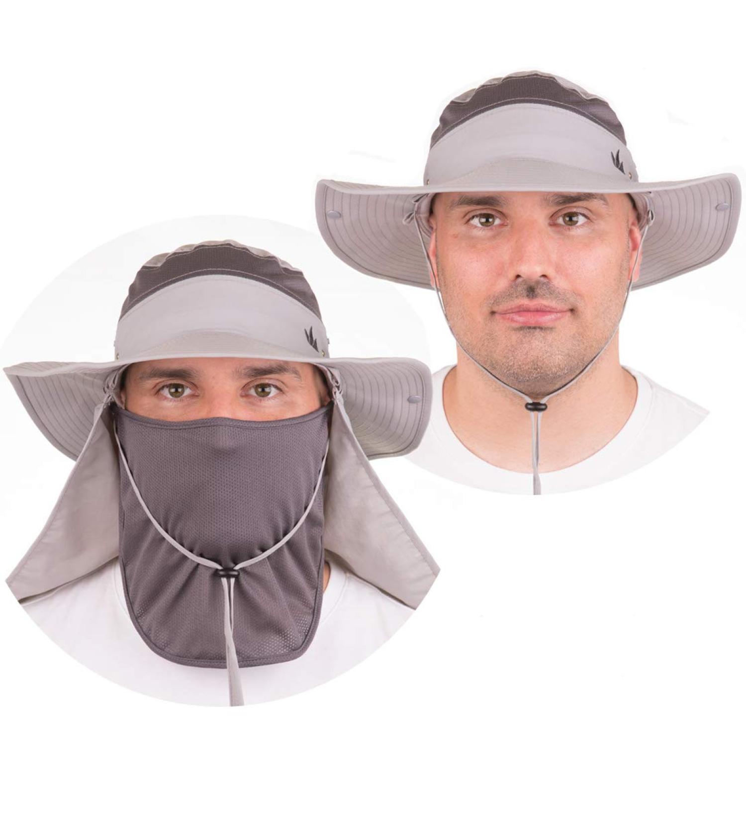 Buy The Friendly Swede UV Protection Sonnenhut - 2-Pack Safari & Fishing Hats for Men & Women | UPF 50 Gray with Neck Protection - Buy Online on GoSupps.com