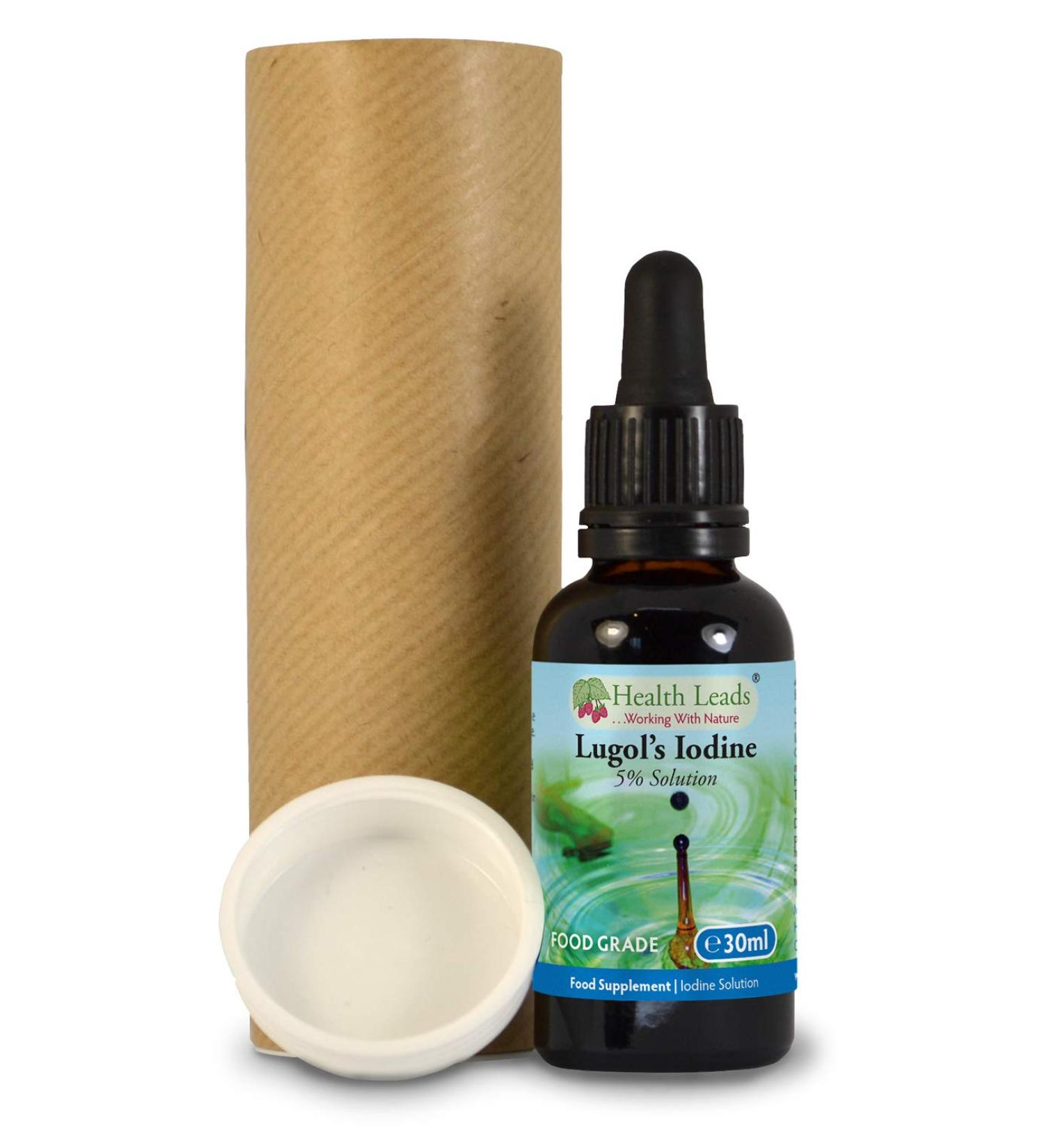 Lugols 5% Iodine Solution 30ml True 5% Liquid Formulation Bulb Pipette for Easy & Accurate Dispensing Formulated & Made in Wales - Buy Online on GoSupps.com