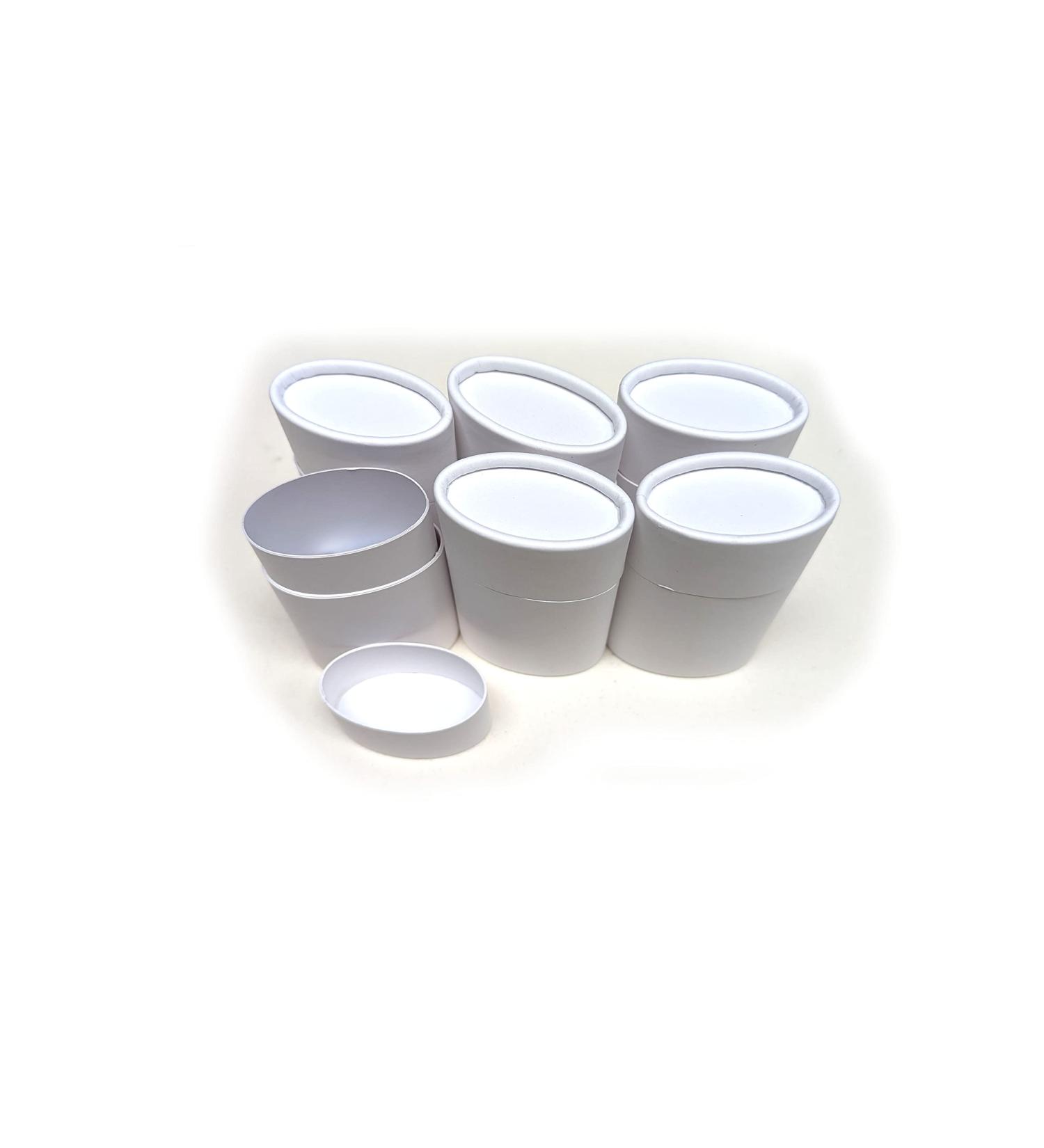 Empty Cardboard Deodorant Containers 75g (2.5 oz) - Oval Shape - Push-Up Style (6-Pack White) 6-Pack White - Buy Online on GoSupps.com
