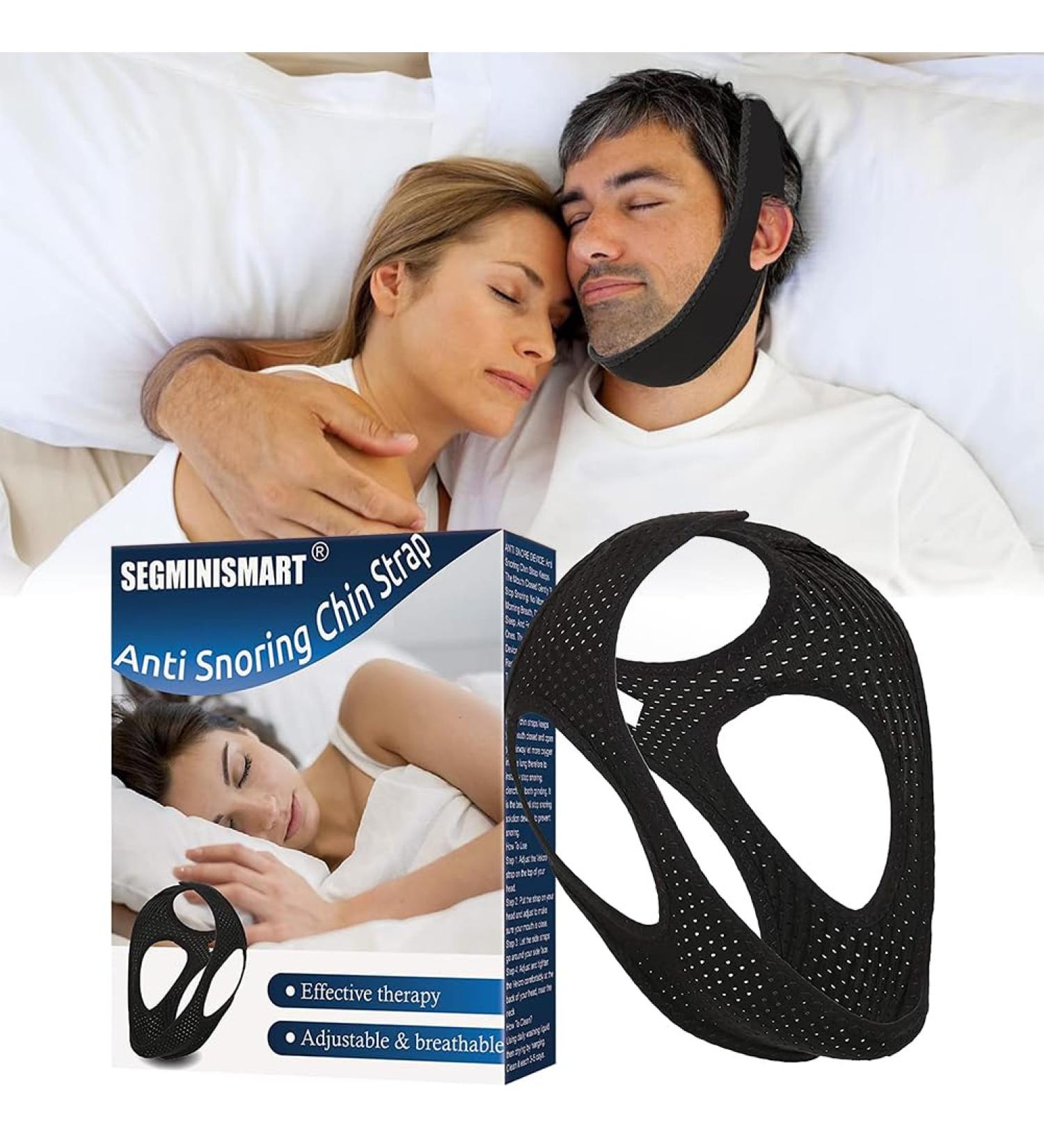 Buy Anti Snoring Chin Straps - Effective Snoring Stopper | 2024 Update | Black Snoring Equipment - Buy Online on GoSupps.com