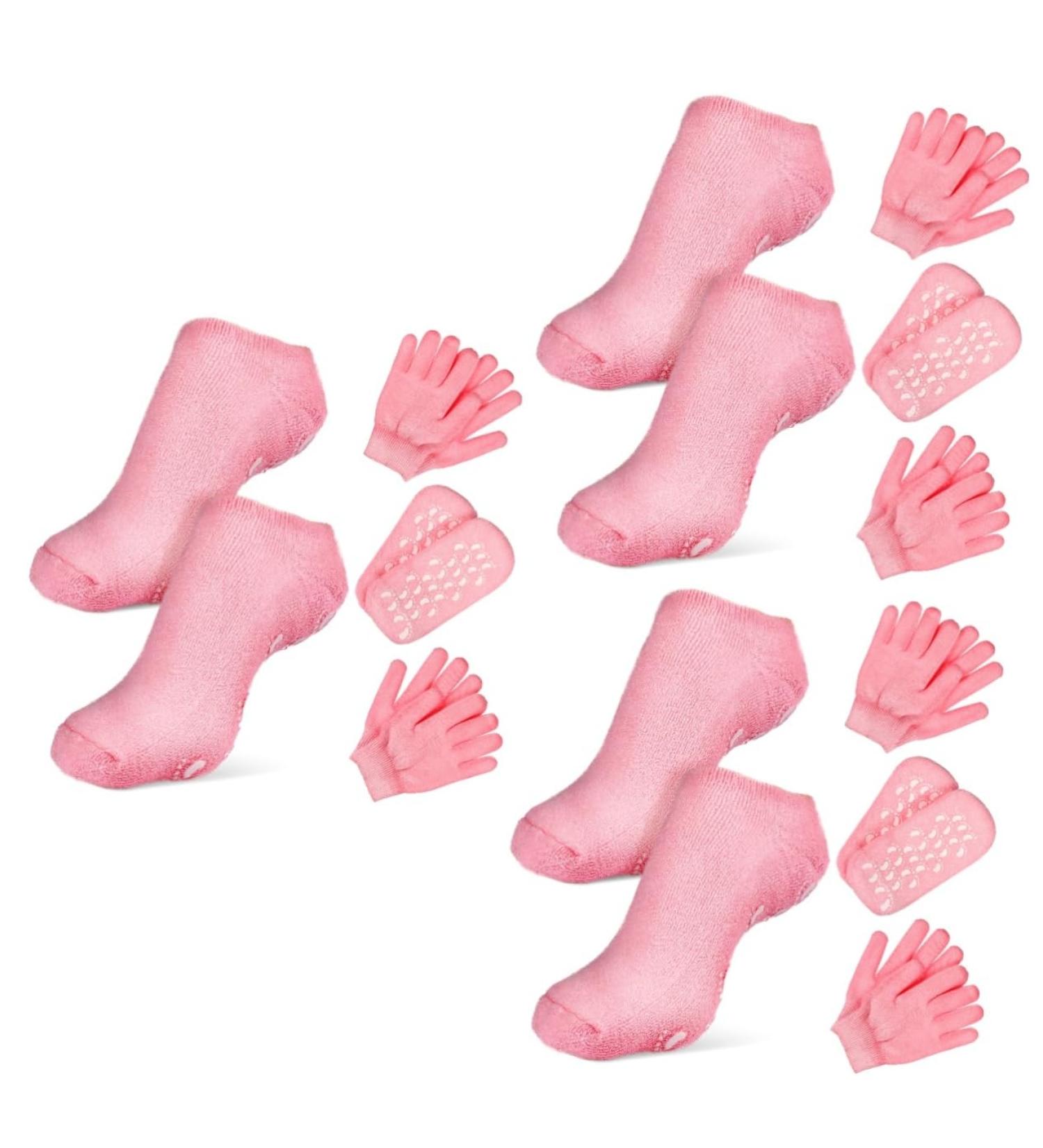 minkissy 6 Sets Spa Moisturizing Socks Moisturizing Gloves Feet Moisturizer Socks Gel Spa Socks Bath Mitt Sleep Gloves Moisturizing Foot Socks Moisturizing Hand Gloves Exfoliating Socks - Buy Online on GoSupps.com