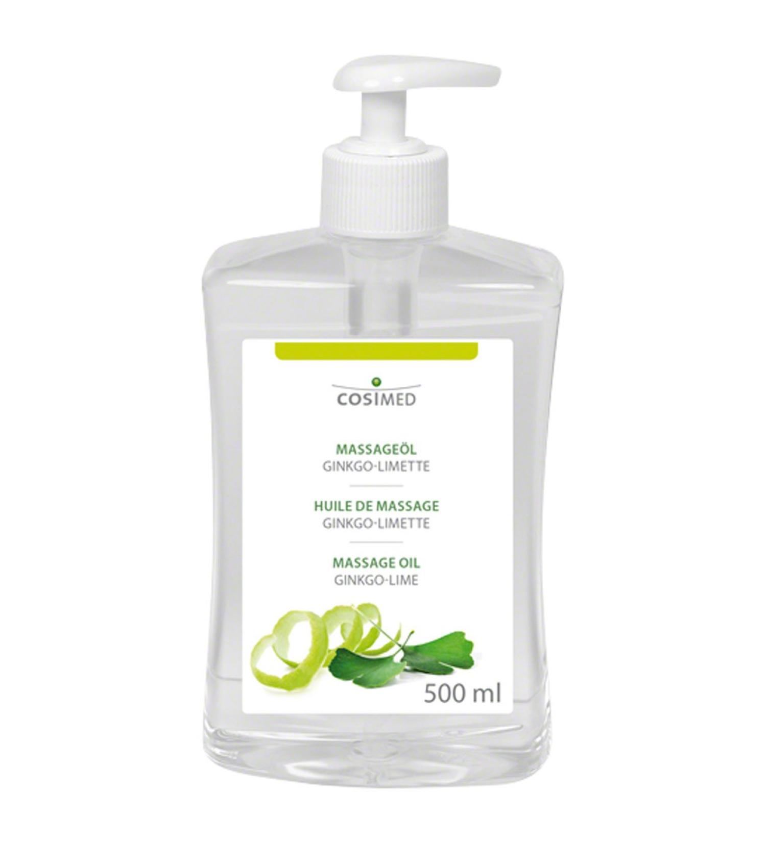 Ginkgo-Lime Massage Oil 500ml with Pressure Dispenser | Relax & Rejuvenate | International Shipping - Buy Online on GoSupps.com