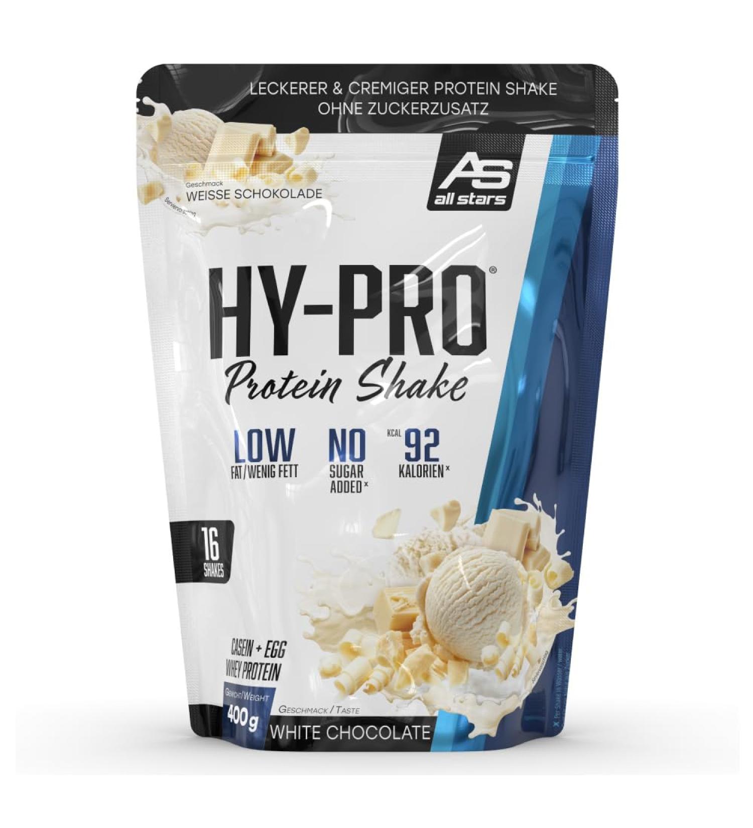 All Stars HY-PRO Protein Shake 400g - White Chocolate | Buy Internationally - Best Protein for Fitness - Buy Online on GoSupps.com
