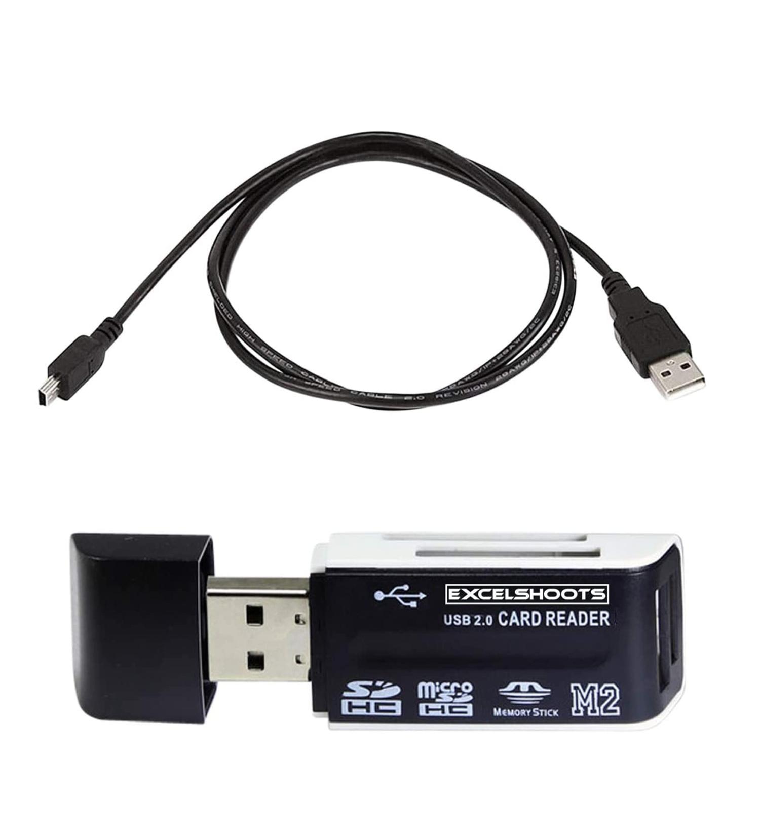 3 FT USB Data Cable for Canon EOS Rebel T7i & PowerShot DSLR Cameras | Mini USB Transfer Cable & Memory Card Reader | 3-Feet - Buy Online on GoSupps.com