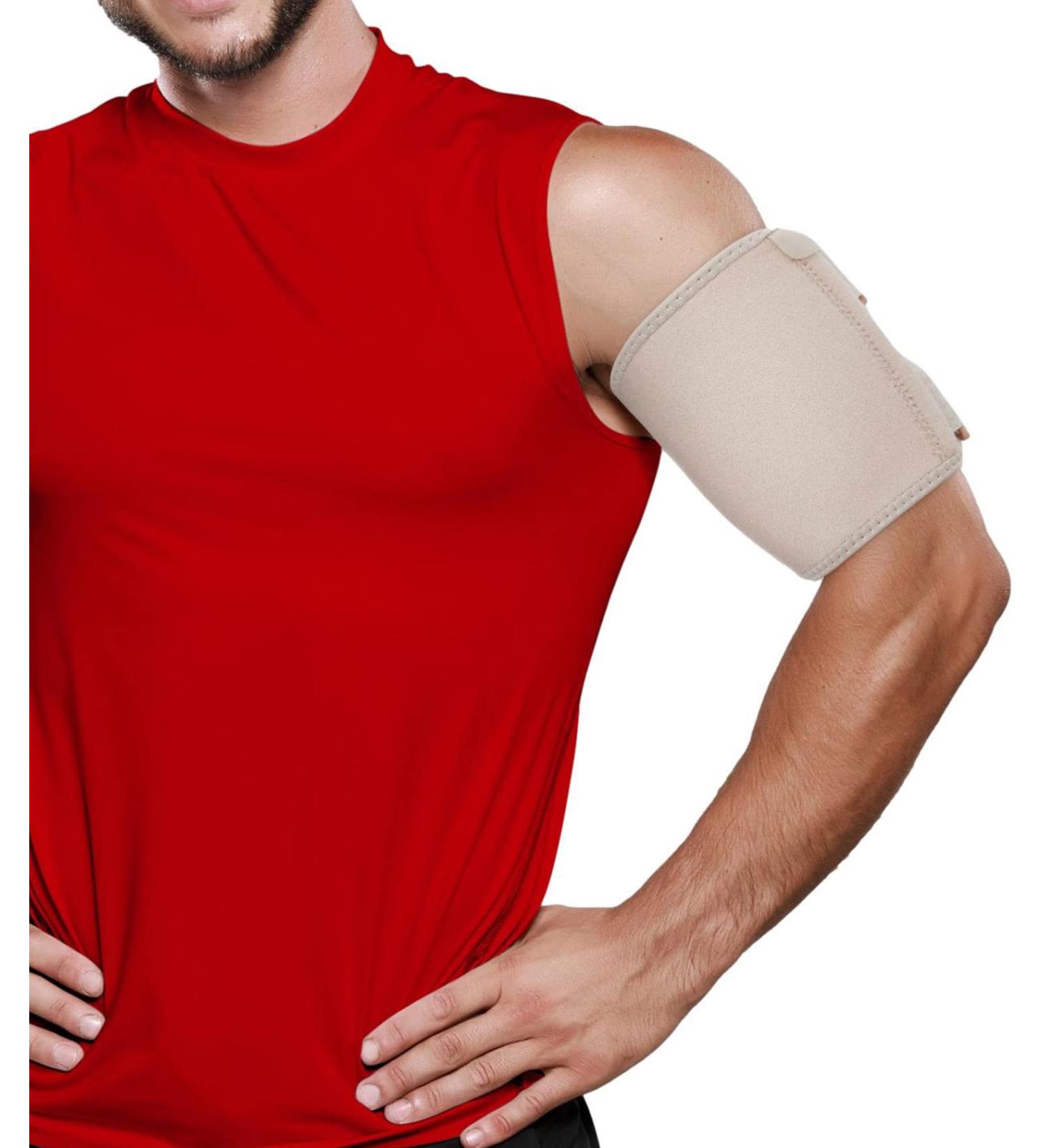 Bicep Tendonitis Brace for Pain Relief & Support - Compression Sleeve for Triceps & Biceps Muscle - Arm Wrap Bands for Men & Women XL 16 to 20 - Buy Online on GoSupps.com