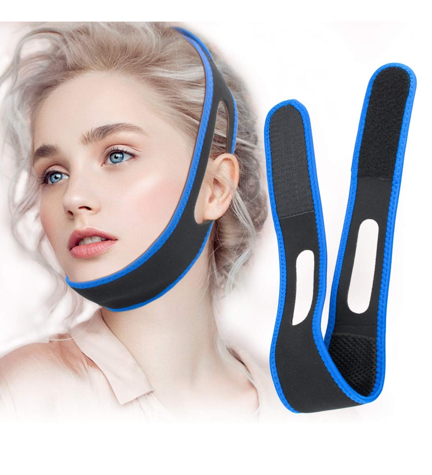 Facial Slimming Strap | Chin Up Patch | Double Chin Reducer | Face Lifting Belt | V Line Lifting Chin Strap for Women Men | Anti Wrinkle Face Mask Band | Sagging Skin Firming | Anti Aging - Buy Online on GoSupps.com
