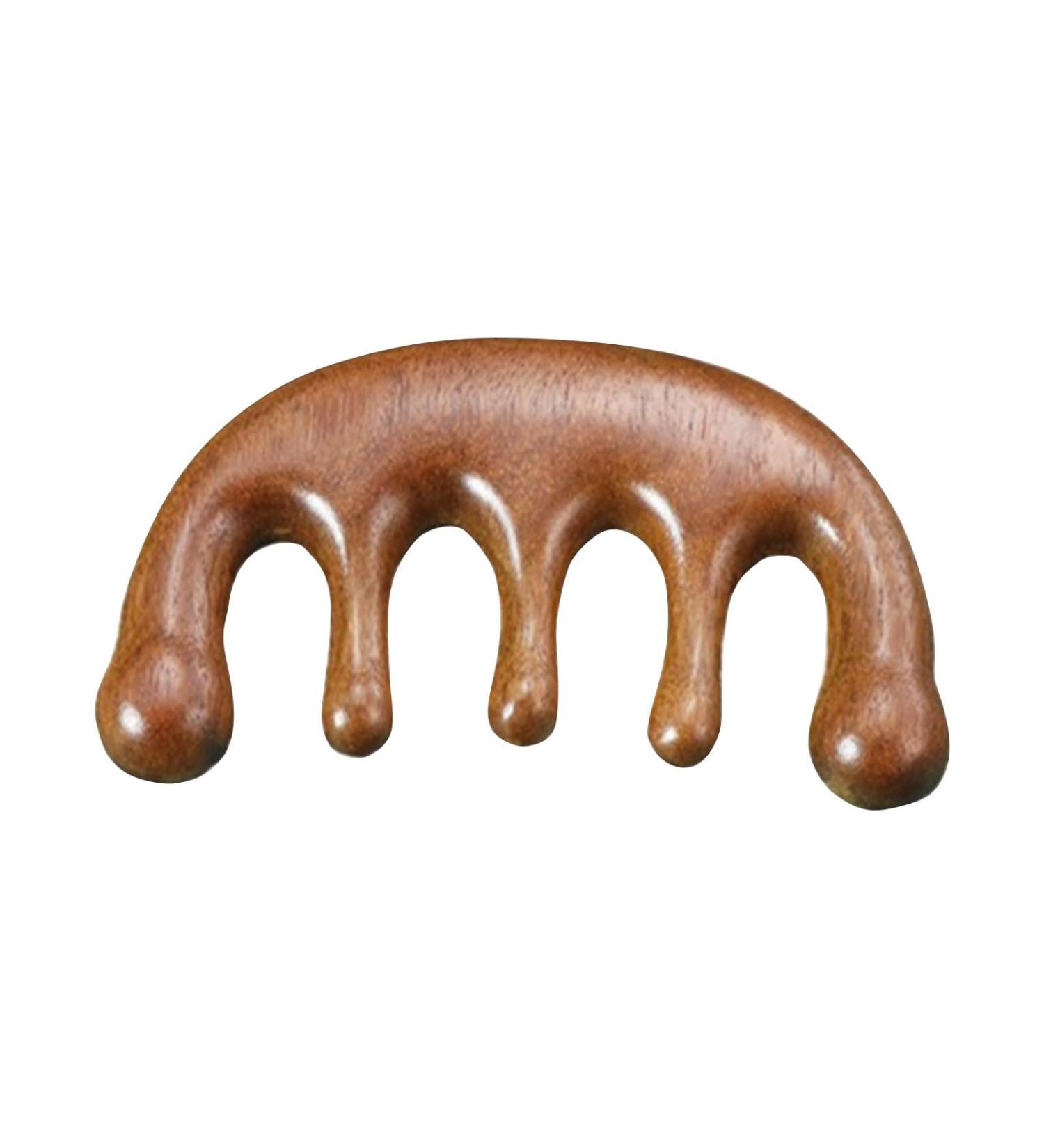 Wooden Scalp Massage Comb & Meridian Brush - Natural Hair Massager for Fascia & Acupoint Relief - Buy Online on GoSupps.com