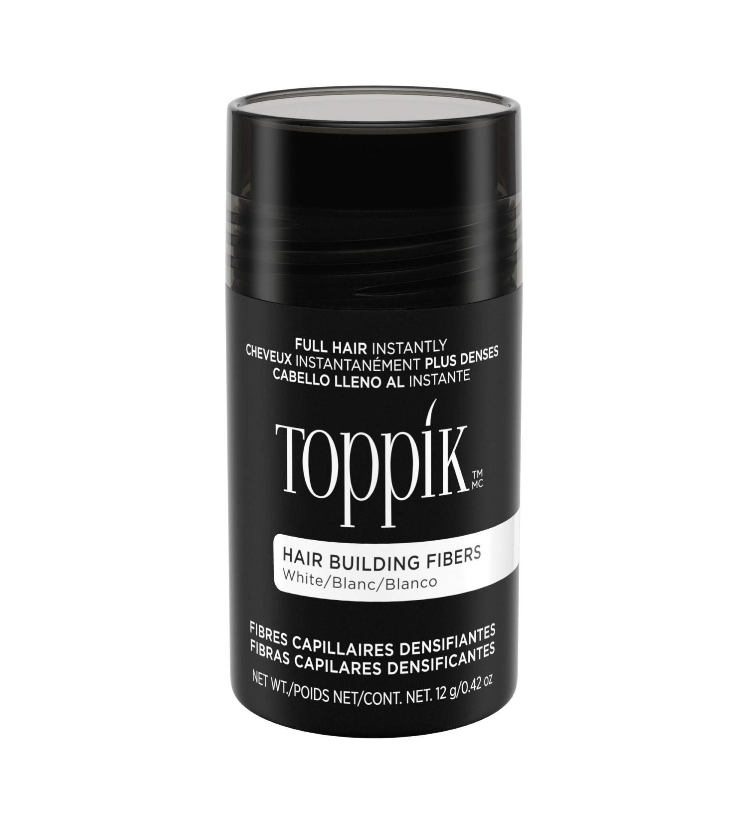 Toppik Hair Building Fibers 12g Fill In Fine or Thinning Hair Instantly Thicker Fuller Looking Hair 9 Shades for Men & Women White - Buy Online on GoSupps.com