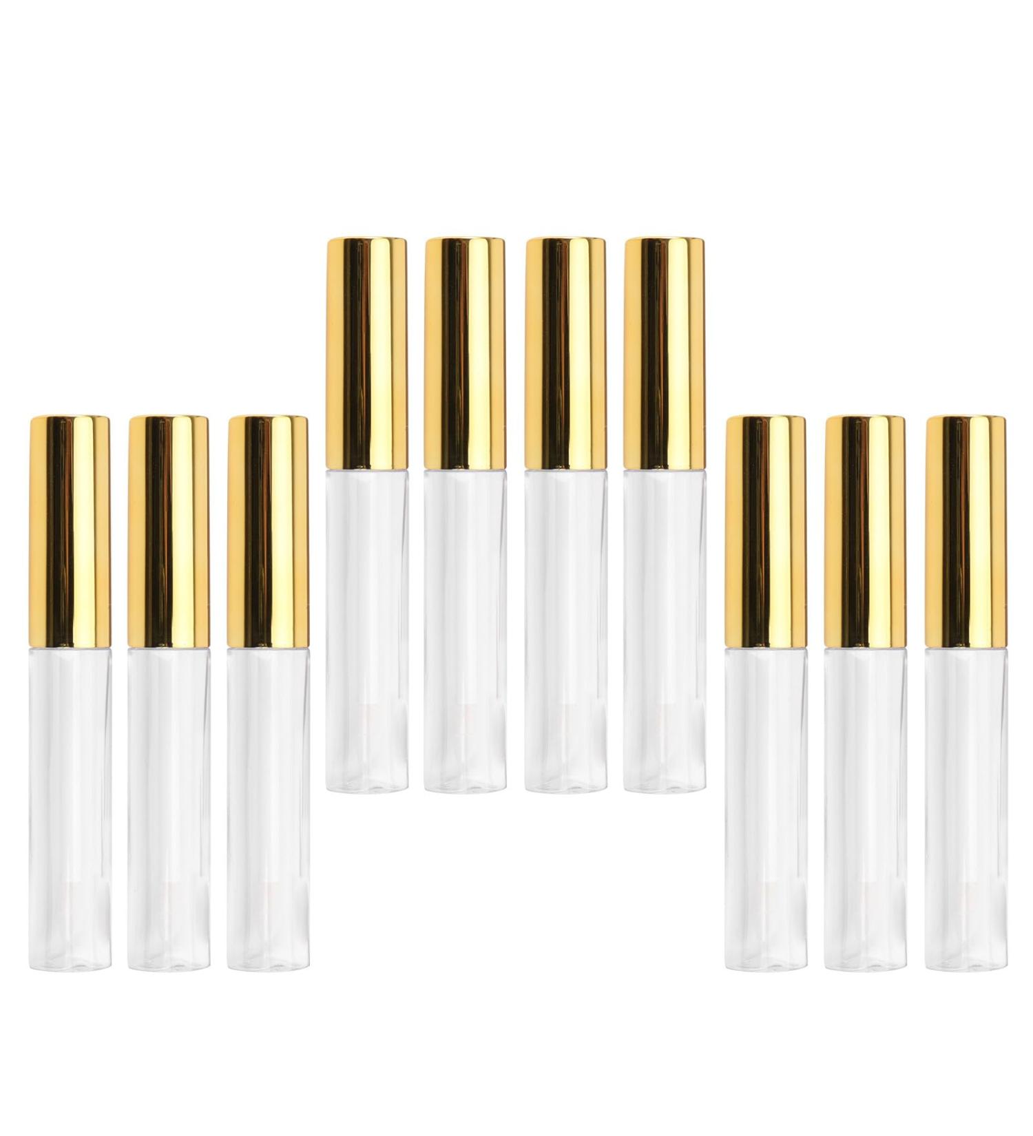 GANAZONO Lot de 10 Tubes L vres Brillants Vides 10 Ml Transparents Bouchon Dor Tube Rond en Plastique L ger pour Gloss et Huiles L vres Format Voyage Pratique - Buy Online on GoSupps.com
