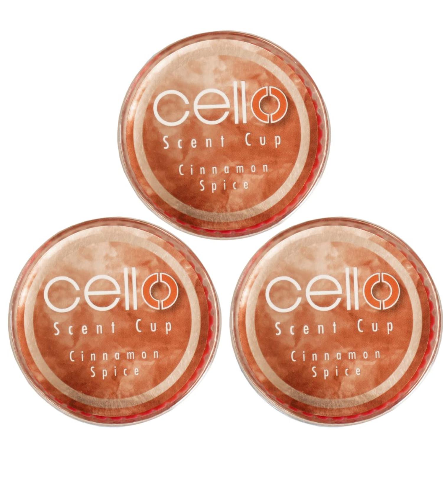 Cello Cinnamon Spice Scent Cup x3 - High Fragrance Tea Lights for Tealight Holders | Divine Scented Candle Melt Cups - Stunning Gifts for Women - Buy Online on GoSupps.com