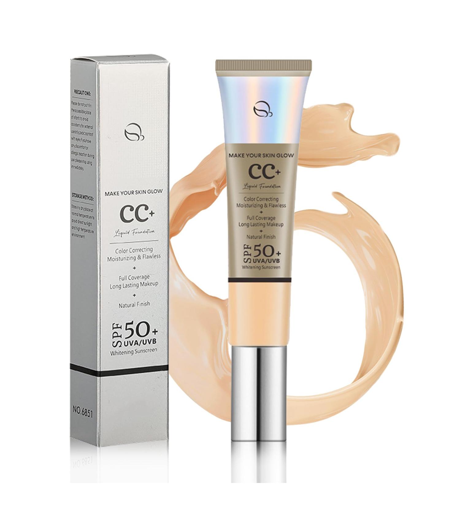 CC Cream with SPF 50+ CC Cream Foundation Colour Correcting Cream Anti-Redness and Colour Correcting Lightweight Hydrating Formula Imperfection-Covering Corrector Natural Coverage Foundation - Buy Online on GoSupps.com