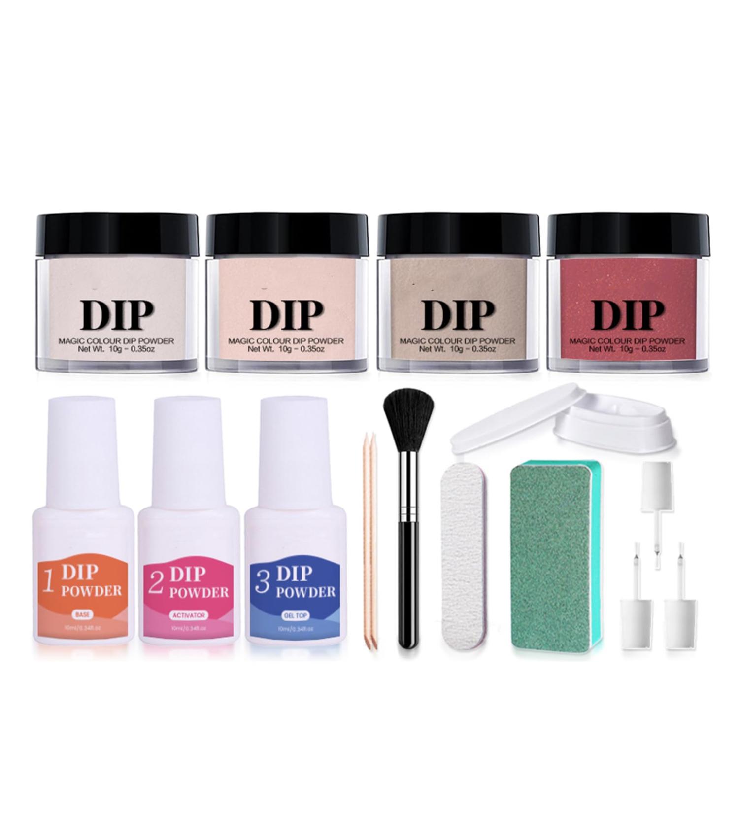 Lot de poudres de trempage professionnelles pour ongles liquides avec formules s chage rapide et ingr dients non toxiques pour manucure kits de poudre de trempage pour ongles liquides F4. - Buy Online on GoSupps.com