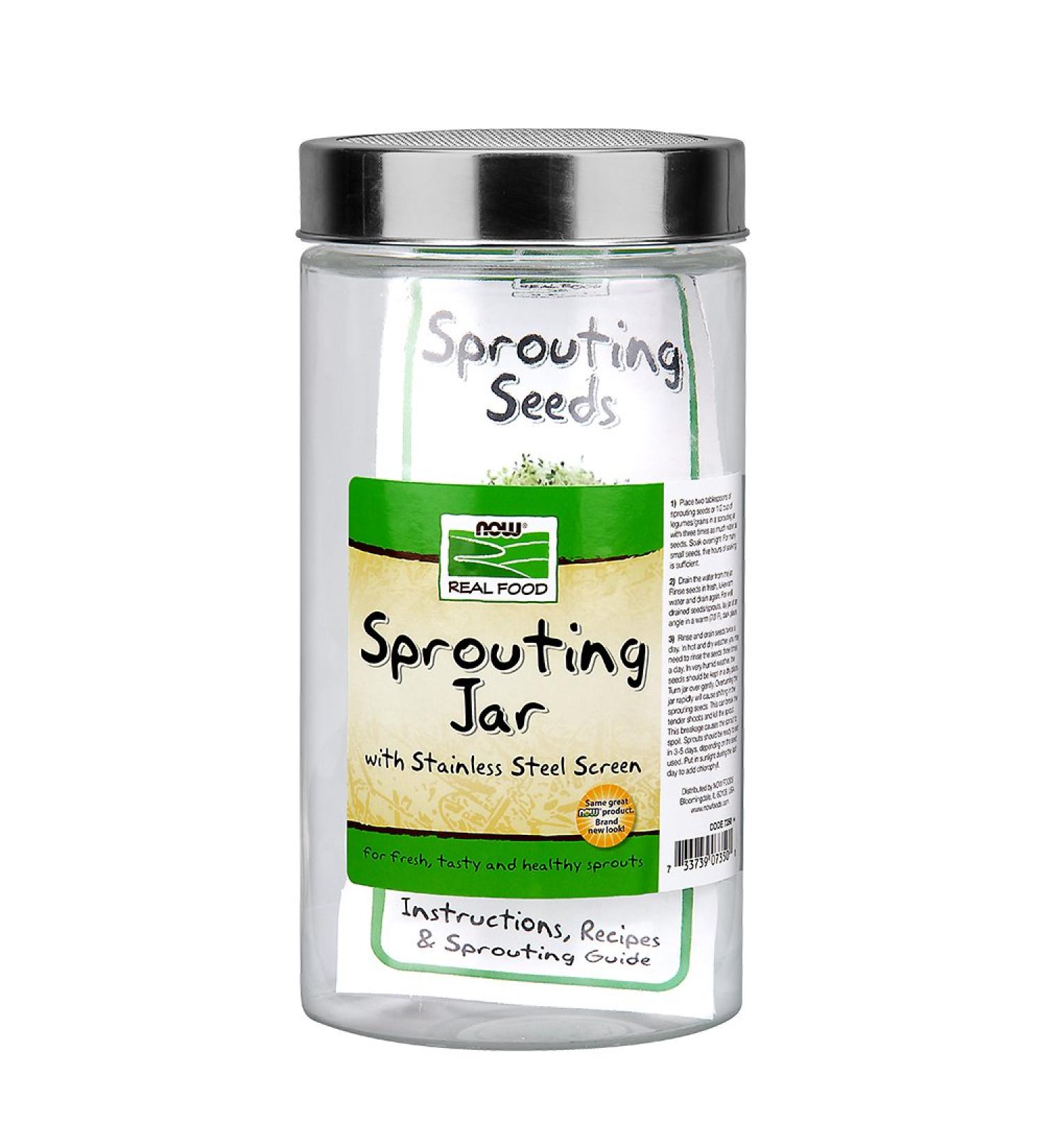 GoSupps.com - Now Foods Sprouting Jar 1/2 Gallon - Buy Online on GoSupps.com