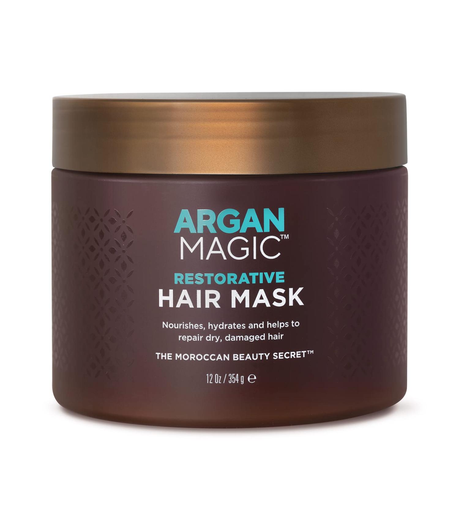 Argan Magic Restorative Hair Mask - Protein-Rich Conditioning Treatment | Hydrating, Restoring, and Repairing Damaged Hair | Made in USA | Paraben and Cruelty-Free | 12 oz - Buy Online on GoSupps.com