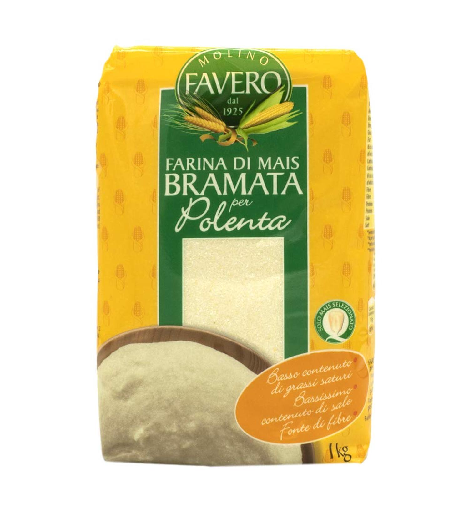 Buy Polenta Bramata Bianca - White & Coarse Corn Semolina by Favero 1 kg | Premium Italian Import for Gourmet Cooking - Buy Online on GoSupps.com
