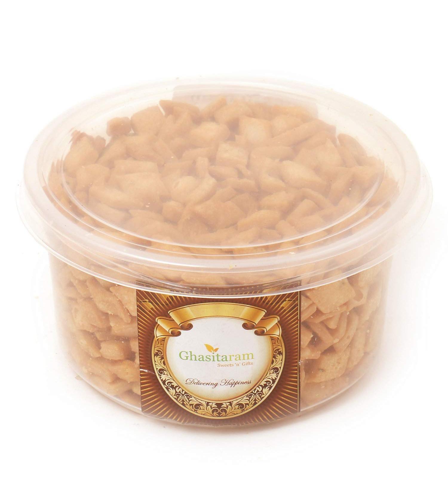 Ghasitaram Gifts Mini Katli Namkeen 200 GMS |Diwali Holi Rakhi Valentine Christmas Birthday Anniversary Gift for Her Him Mothers Day Fathers Day| - Buy Online on GoSupps.com