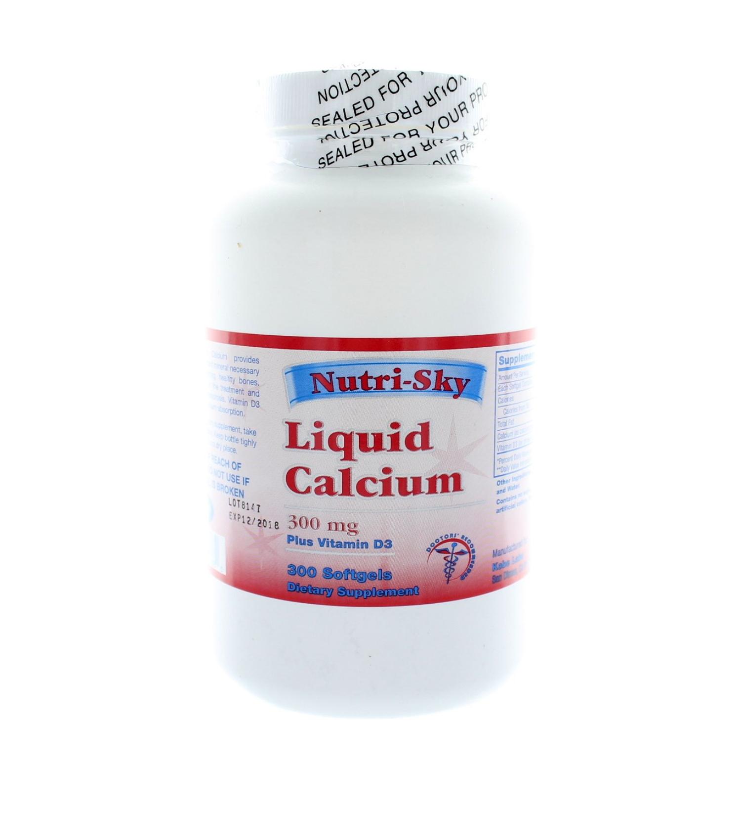 Nutri-sky Liquid Calcium 300mg 300 softgels