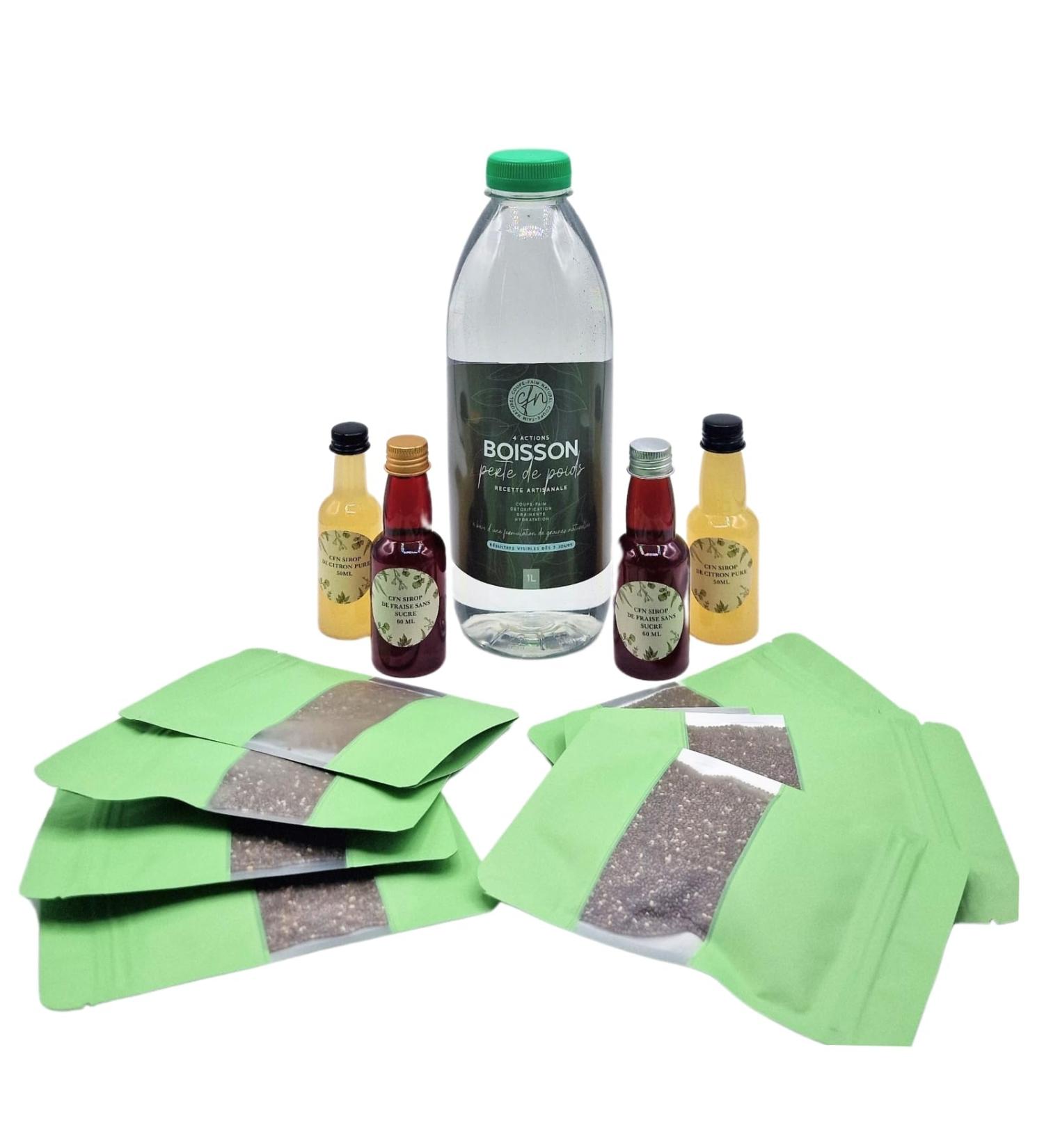 CFN - Natural Slimming Drink Sugar Free Mint Weight Loss Fat Burner and Effective Appetite Suppressant Flat Stomach Anti-Cellulite Improving Digestion French Brand - 30 Days - Buy Online on GoSupps.com