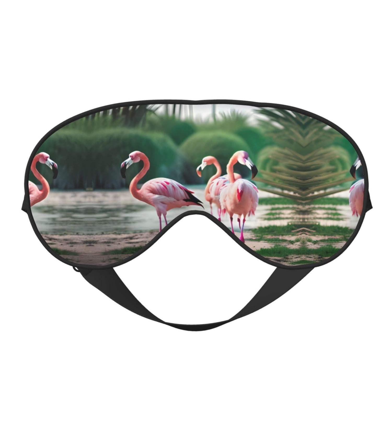 SSIMOO Flamingos & Pineapples Eye Mask - Double-Sided Soft Light Blocking for Sleep Quality - International Shipping Available - Buy Online on GoSupps.com