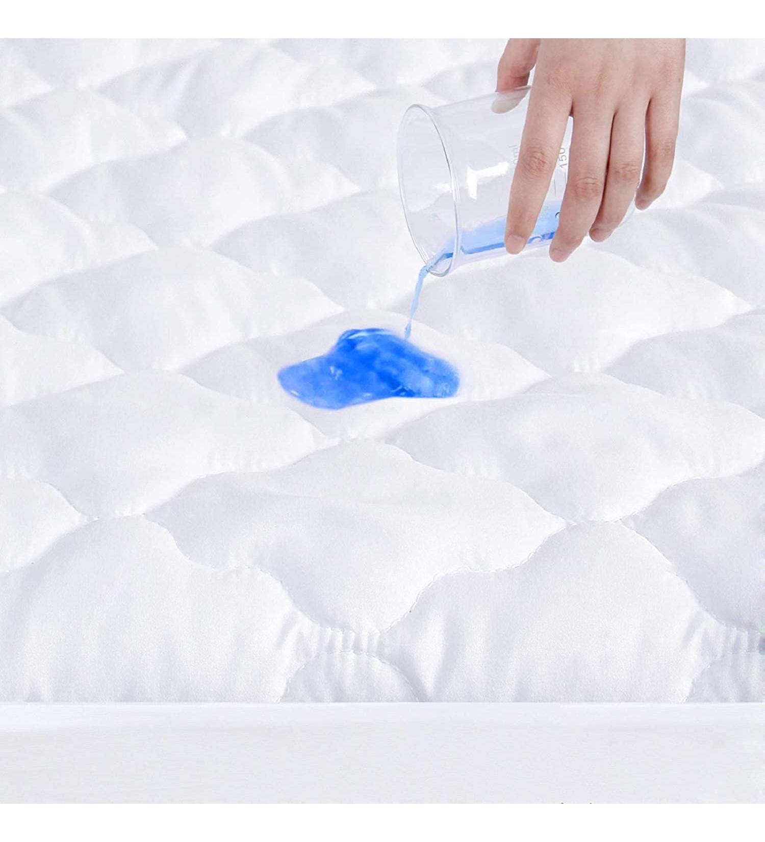 Waterproof & Noiseless Crib Mattress Protector | Skin Friendly & Breathable | Machine Washable & Absorbent | Quilted Design | White, 52x28 Inch | Pack of 1 - Buy Online on GoSupps.com