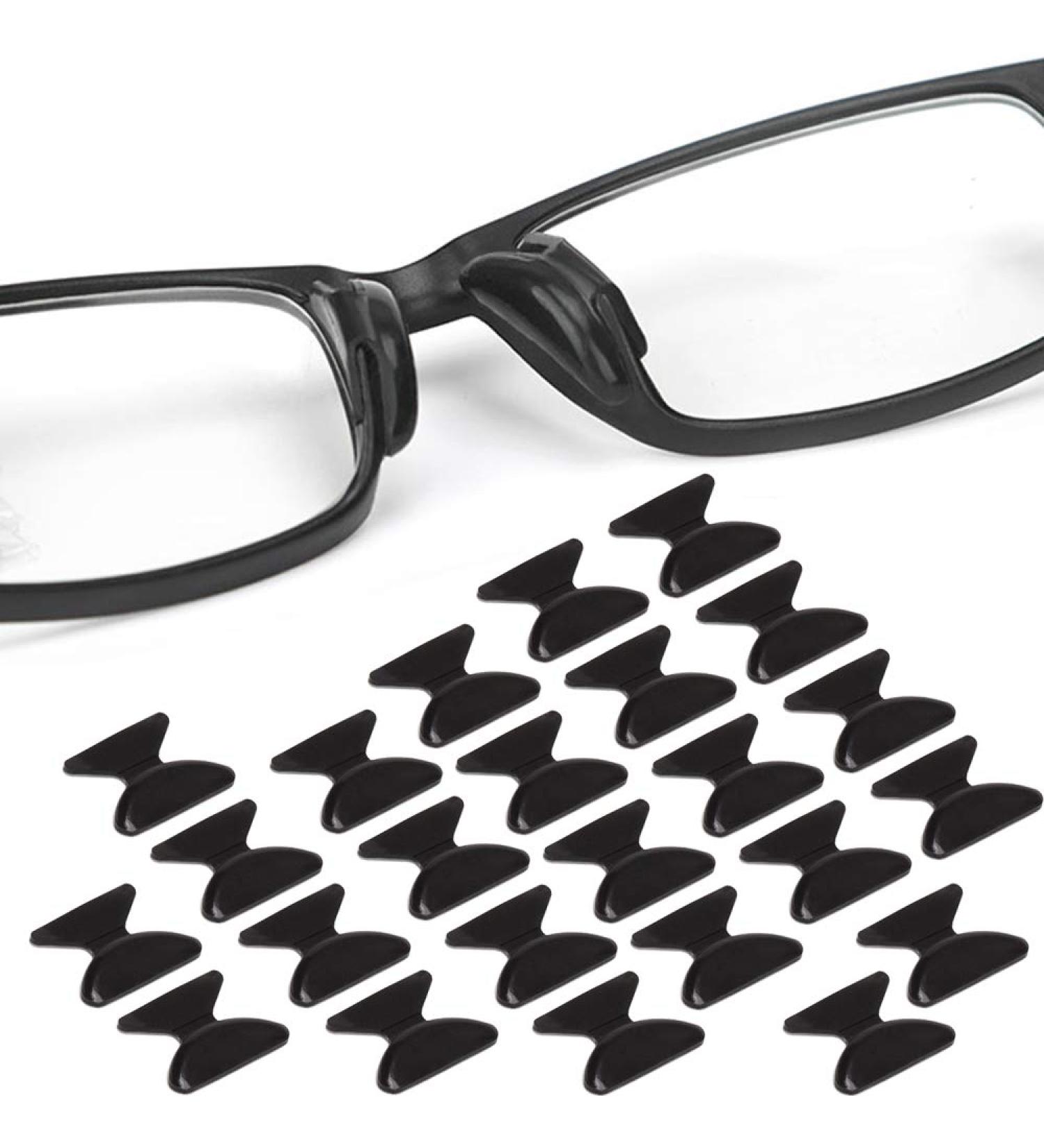 12 Pairs Black Adhesive Silicone Eyeglass Nose Pads - Anti-Slip Stick-On for Plastic Frames - Buy Online on GoSupps.com