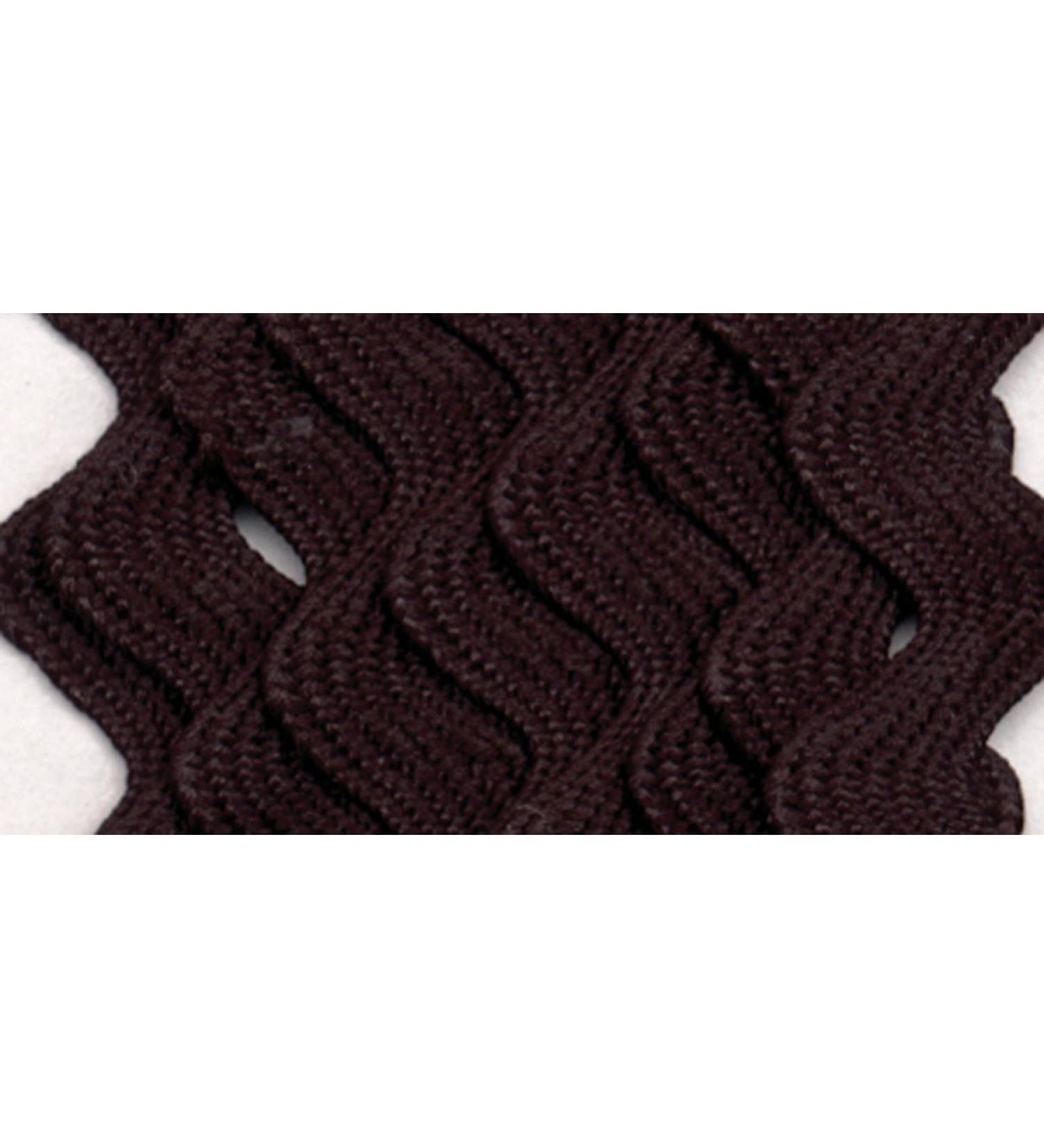 Wrights 117-401-031 Polyester Rick Rack Trim  Black  Medium  2.5-Yard