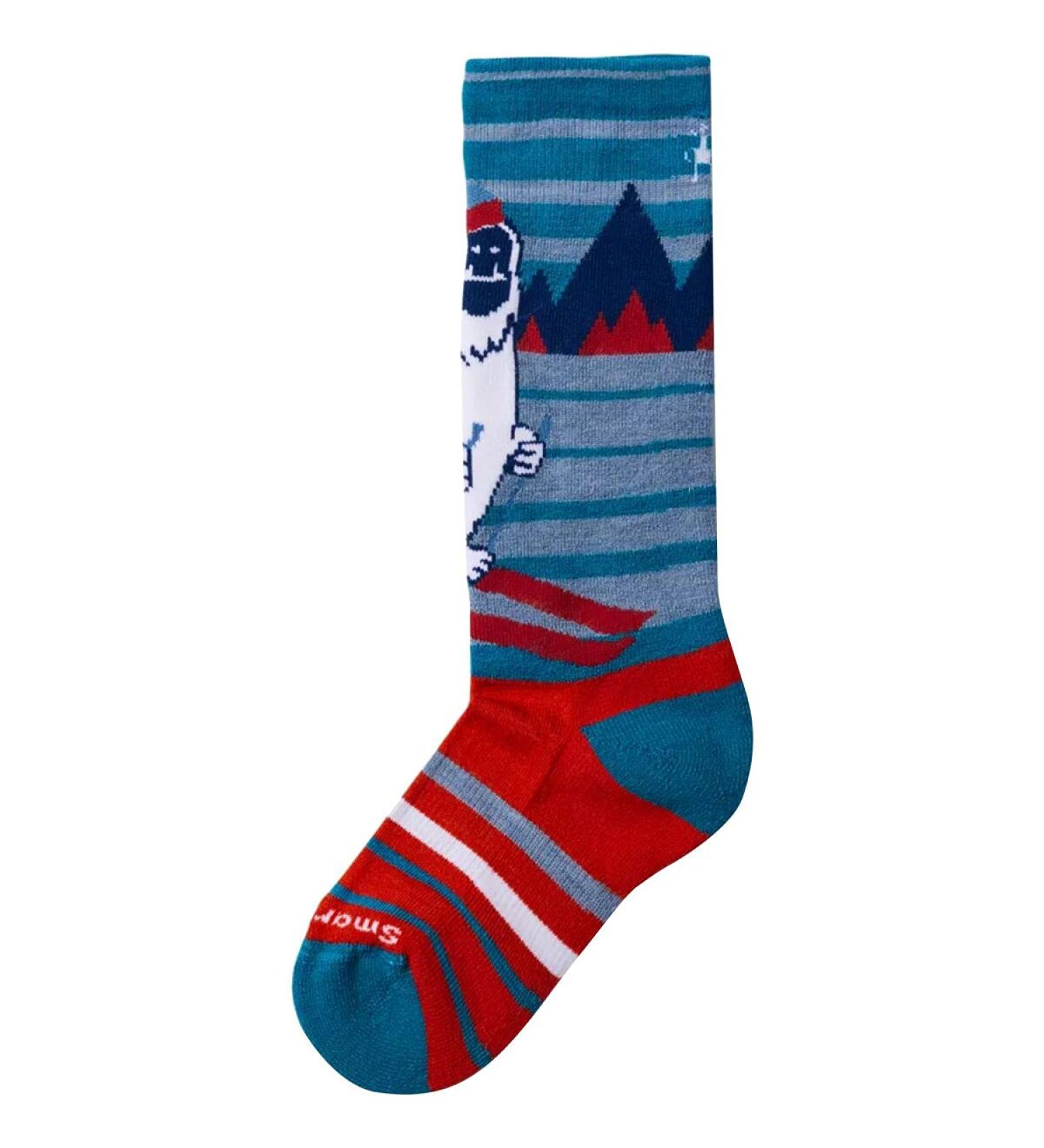 Smartwool Wintersport Full Cushion Yeti Pattern OTC Sock - Youth Ocean Abyss X-Small